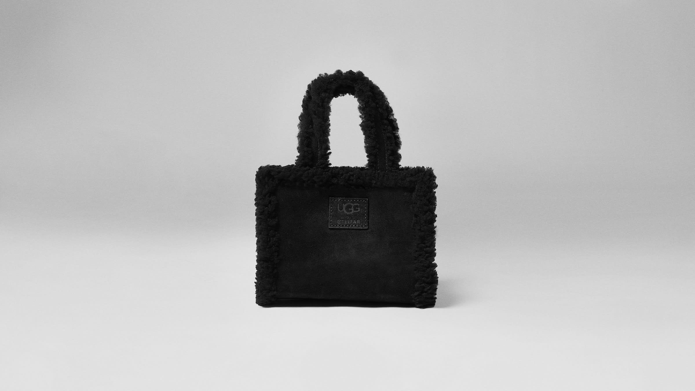 UGG x Telfar Small Shearling Trim Shopper Bag (Black) | END. Launches