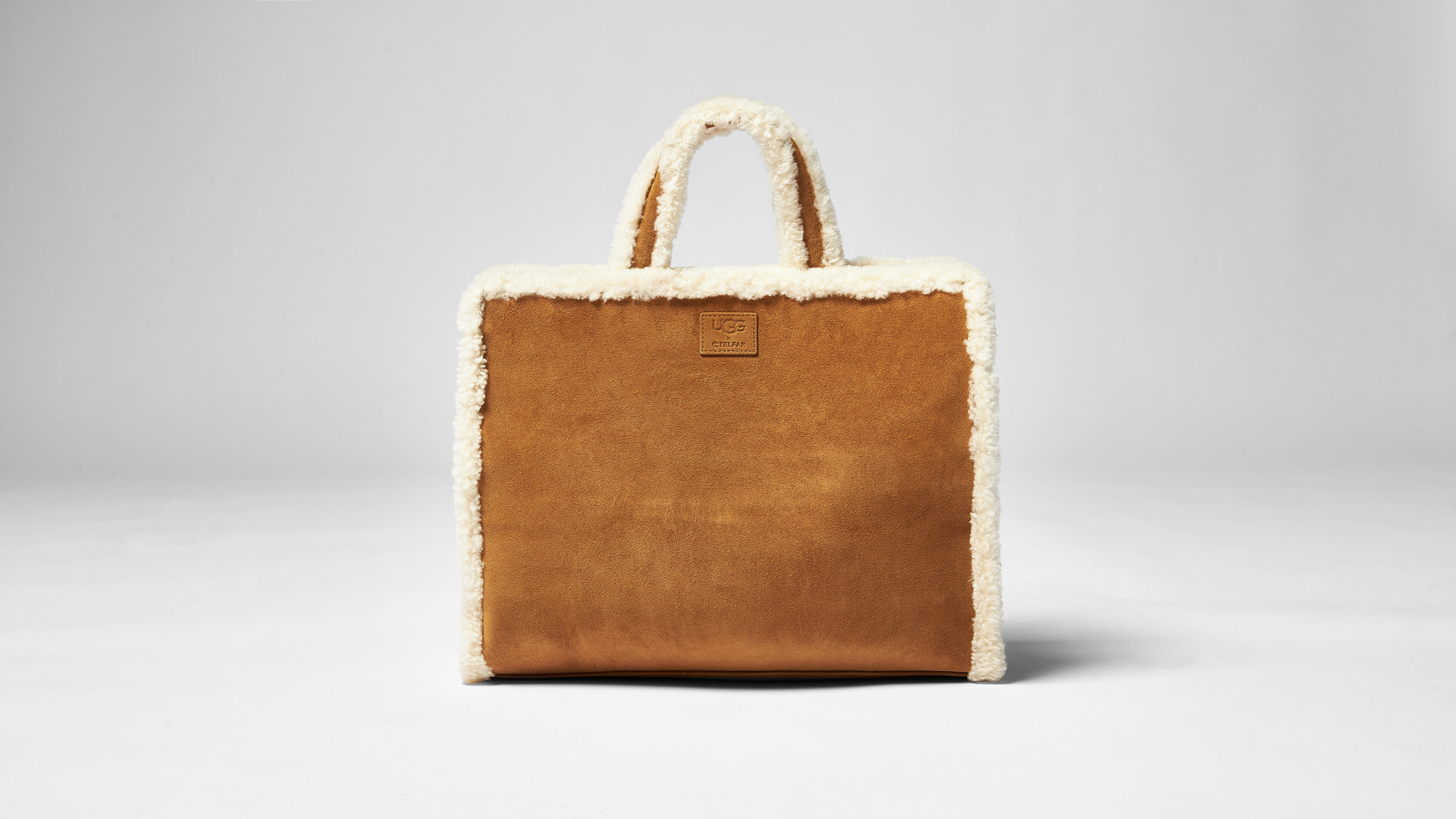 UGG x Telfar Shearling Trim Shopper Bag (Chestnut) END. Launches