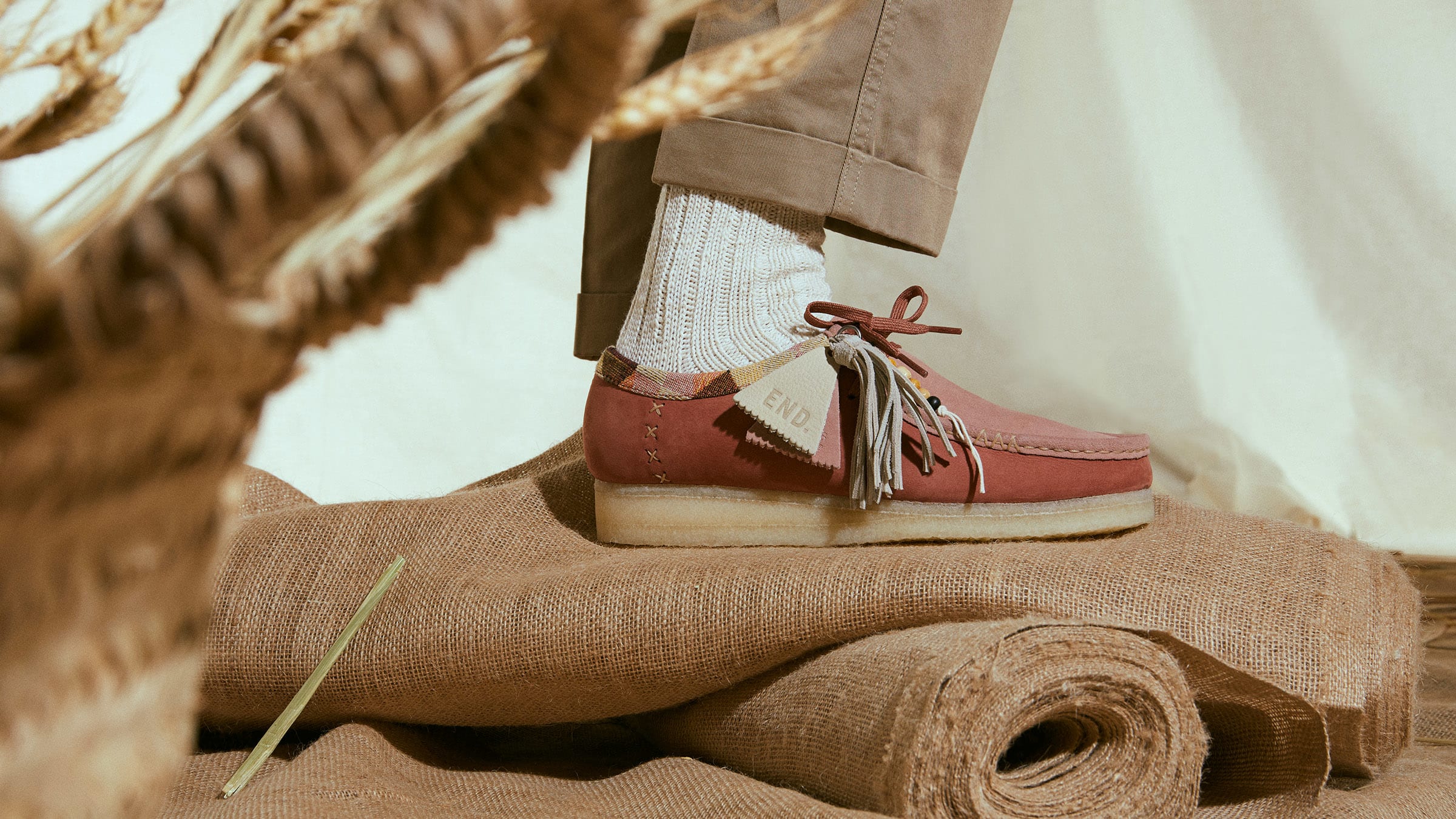 END. x Clarks Originals Wallabee (Pink) | END. Launches