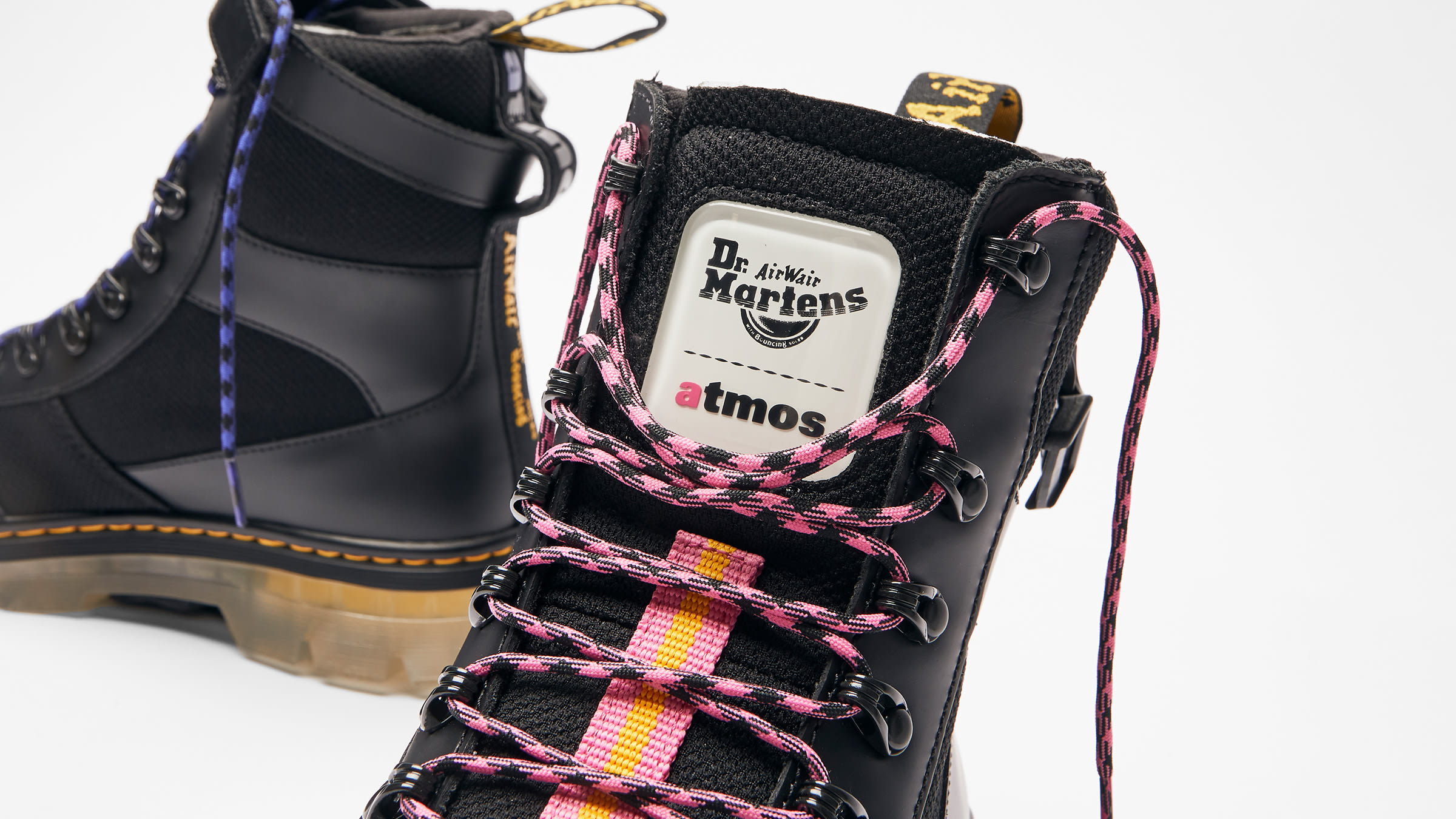 dr martens combs tech boots in black canvas