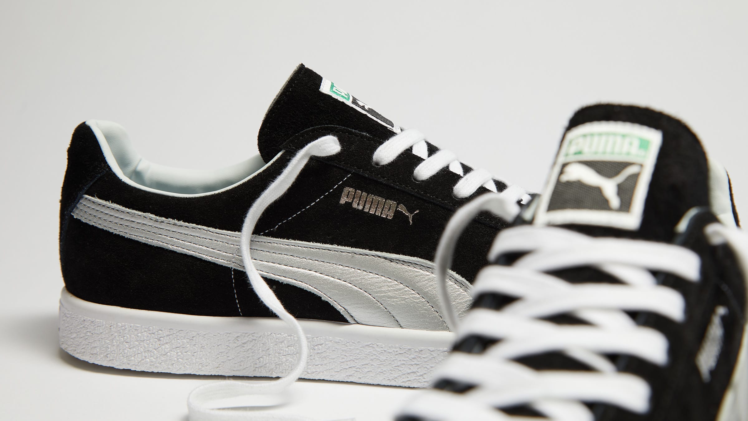 Puma Suede Vintage Silver - Made In Japan (black & Silver) 