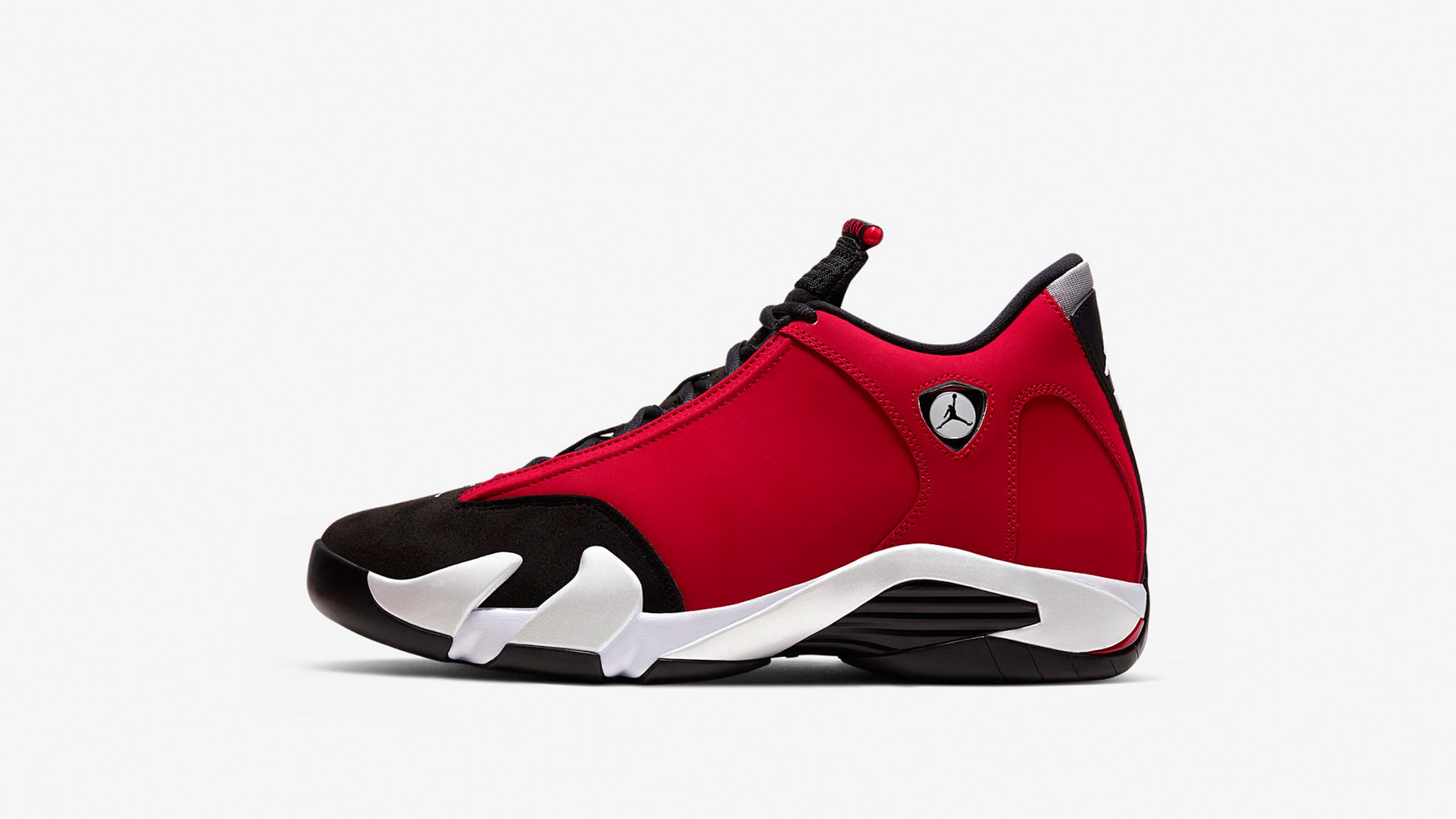 red white and black jordan 14s