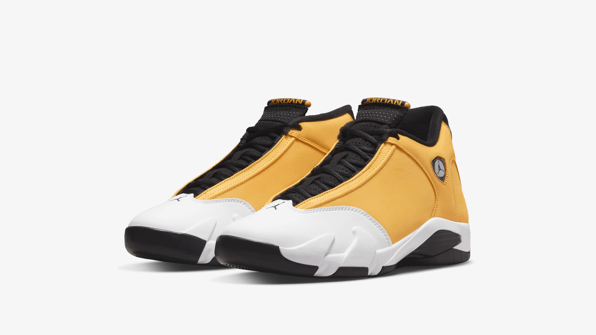 tan and white jordan 14