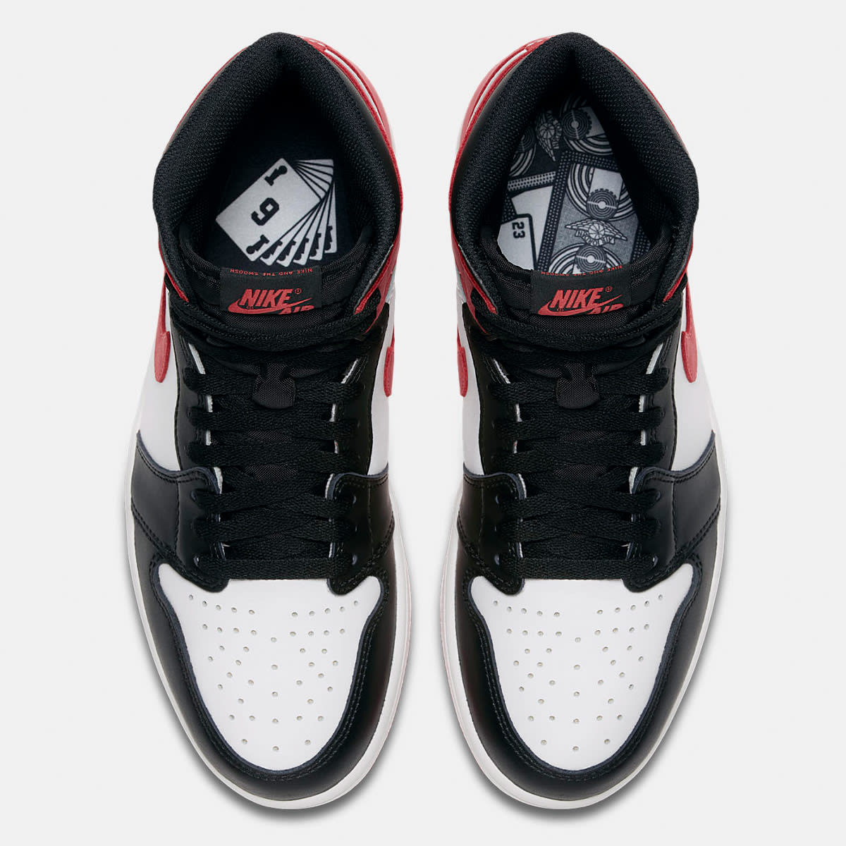 Nike Air Jordan 1 Retro High OG (White, Track Red & Black) | END