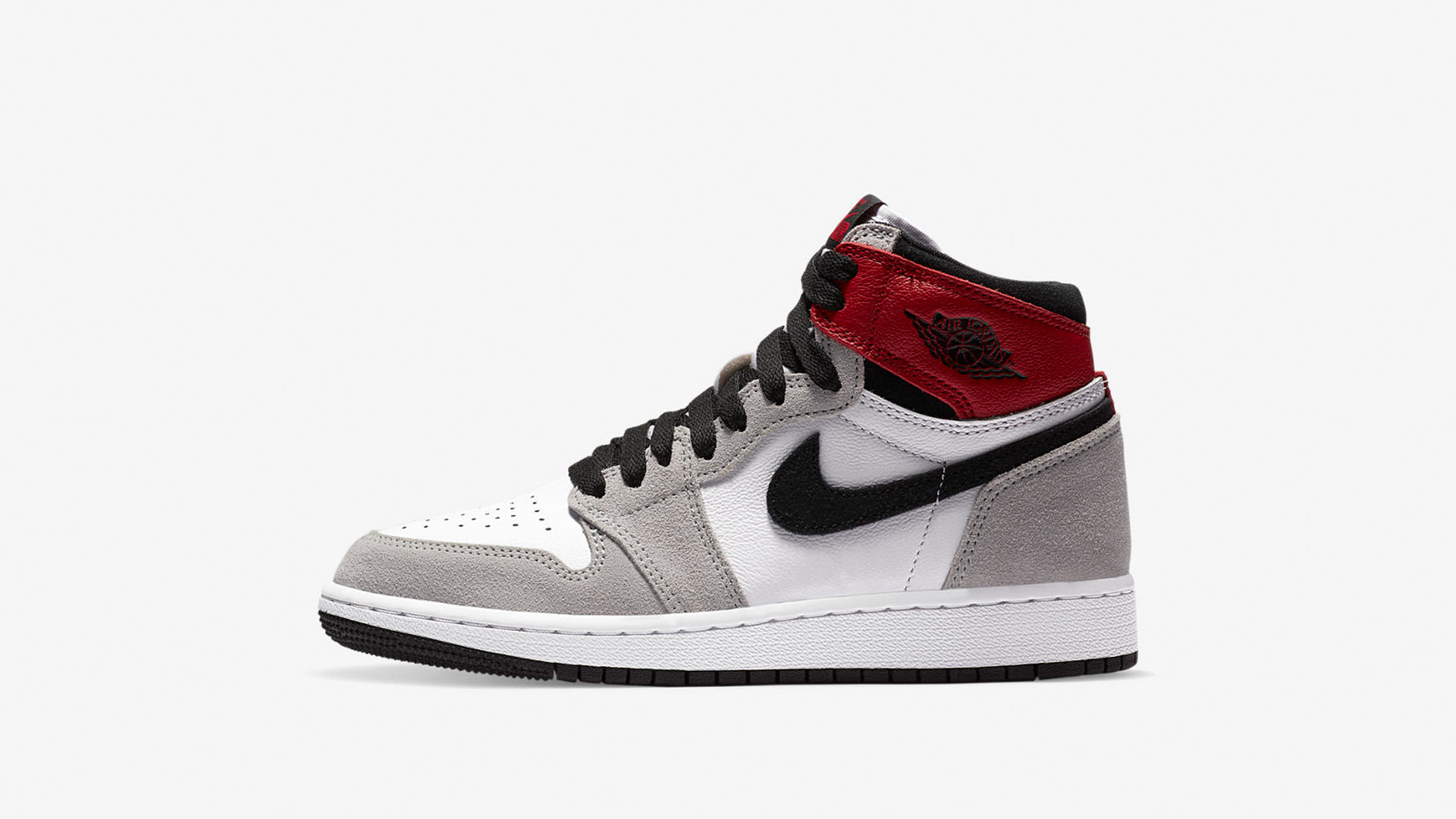 Air Jordan 1 Retro High OG GS (White, Black & Smoke Grey) | END. Launches