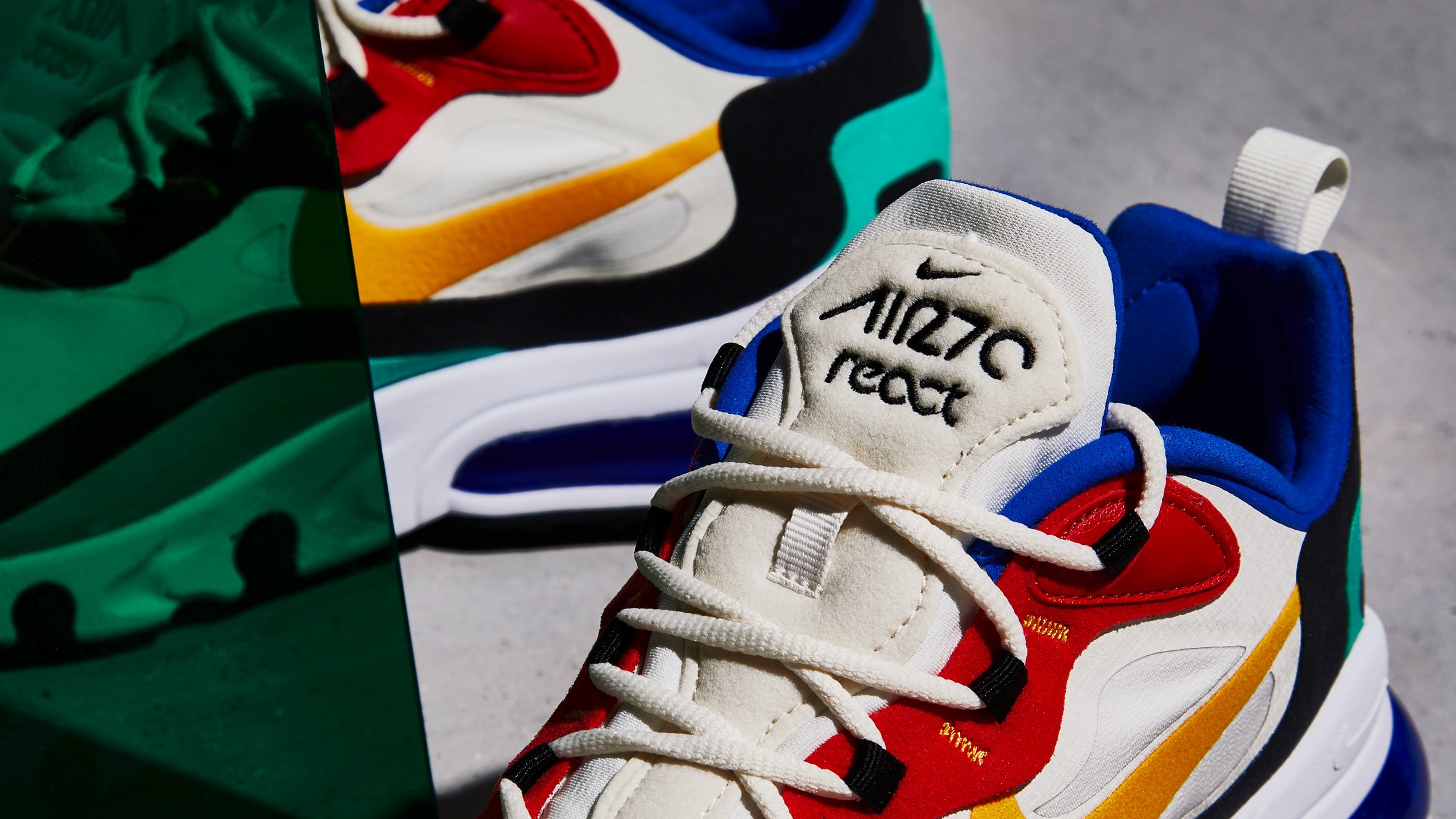 nike air max react 270 team gold