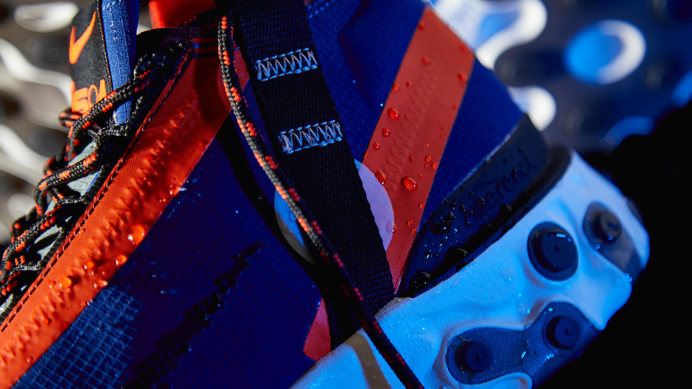 nike react runner mid wr ispa blue void team orange