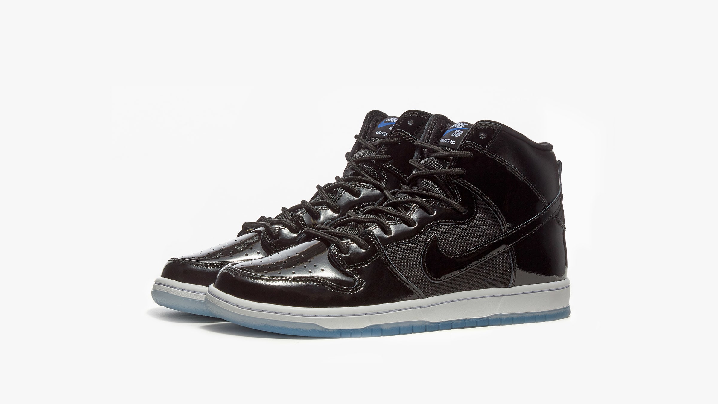 sb dunk high premium black white  and  varsity royal