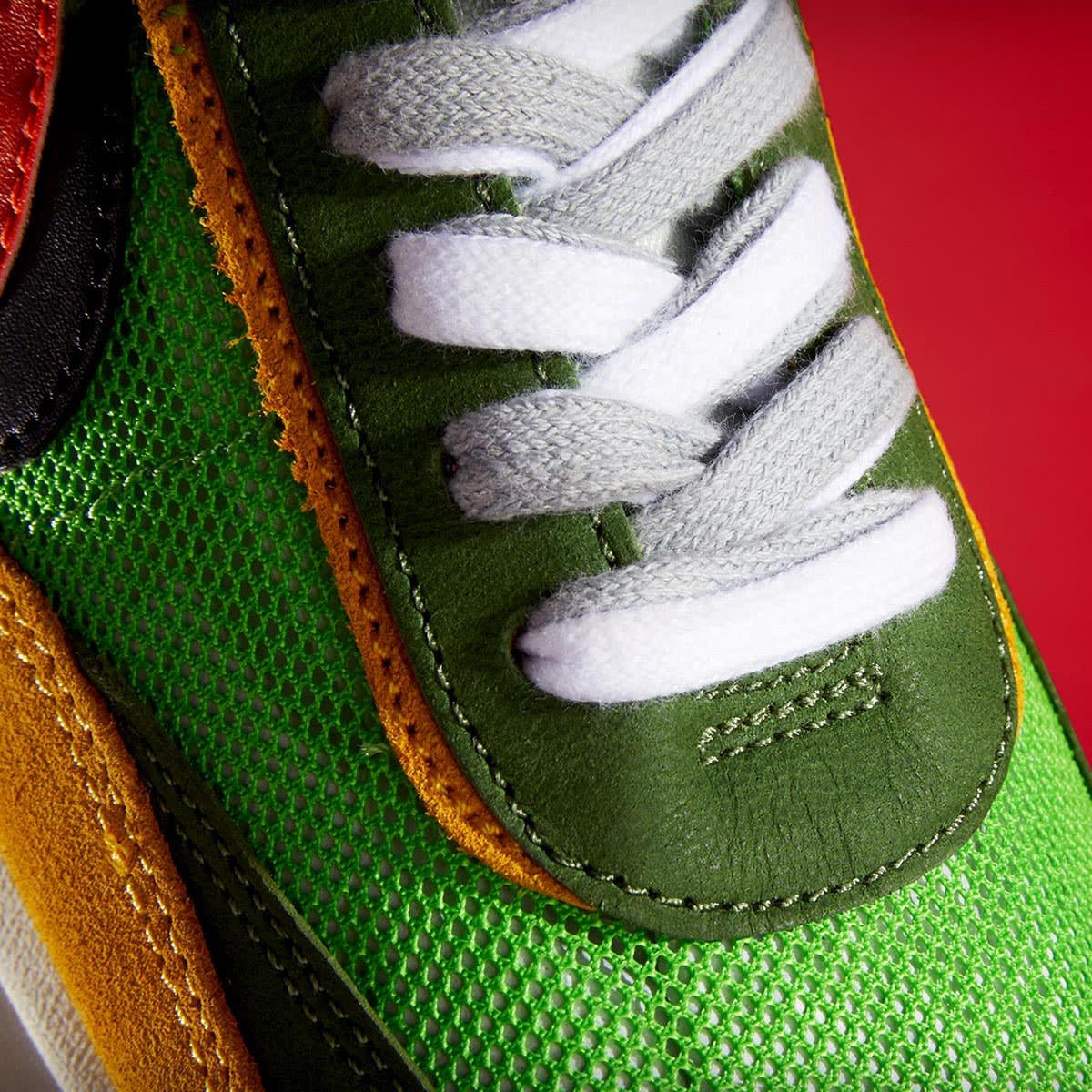 Nike x Sacai LDWaffle (Green Gusto & Safety Orange) | END. Launches
