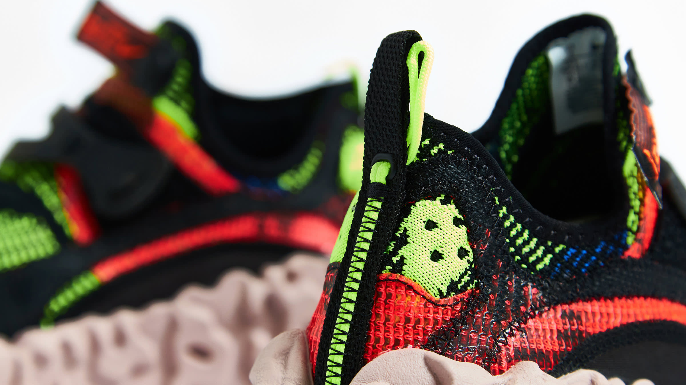 nike overreact flyknit ispa black crimson & volt