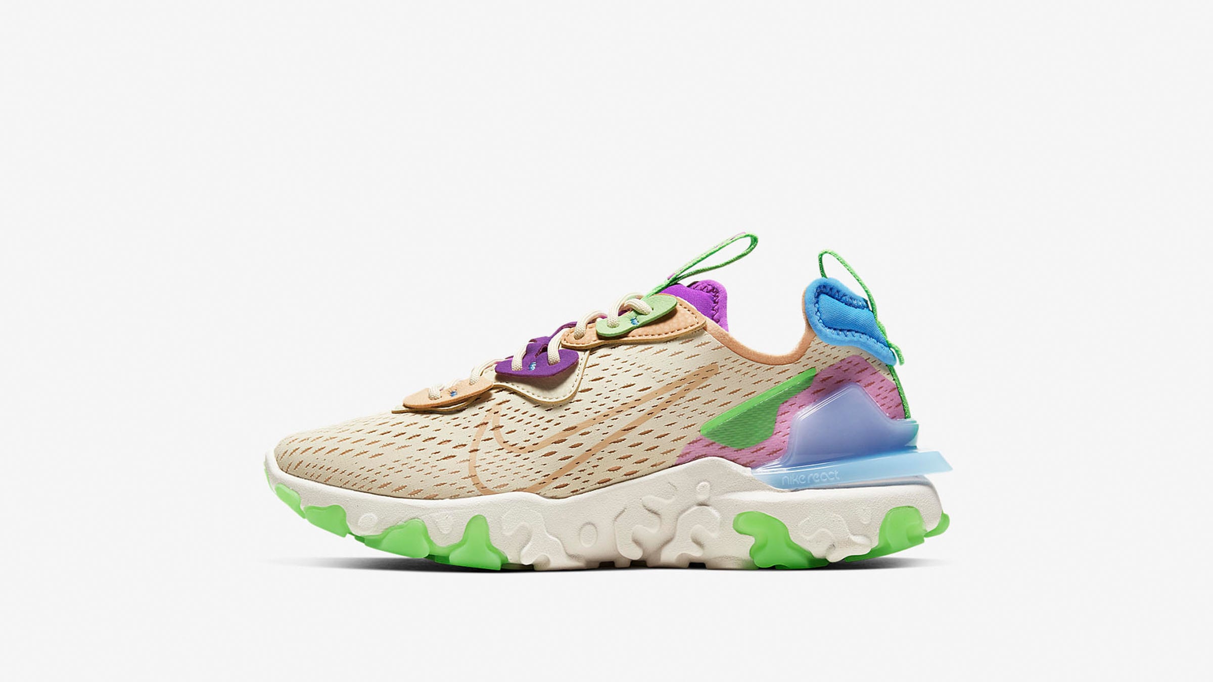 lilac nike react vision