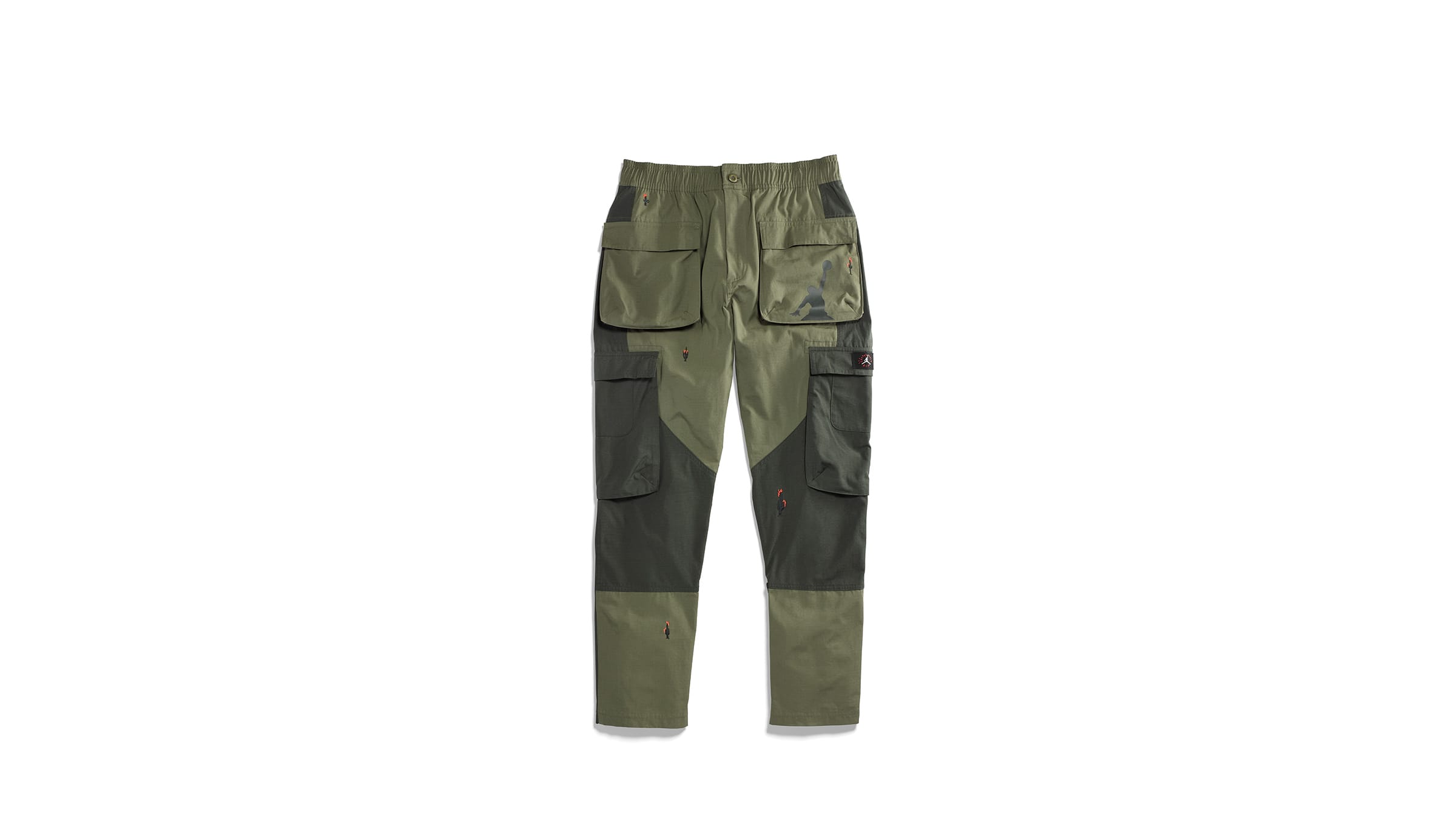 Travis Scott x Air Jordan Embroidered Cargo Pants (Medium Olive ...