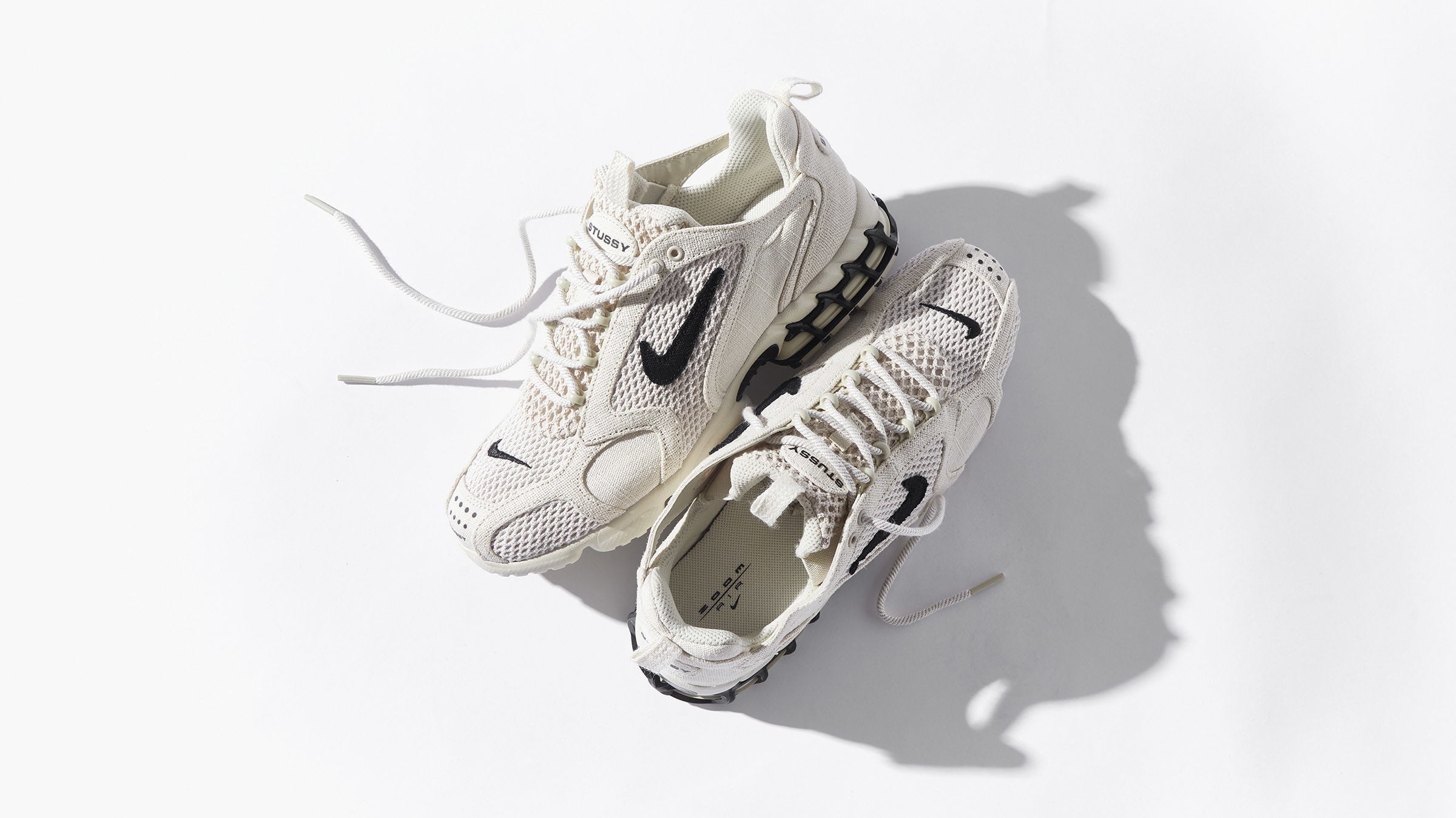 Nike x Stussy Air Zoom Spiridon Cage 2 (Fossil & Black) | END