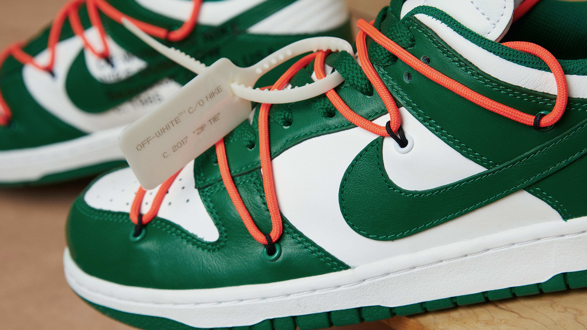 Nike Dunk Low x OFF-WHITE Pine Green 2019 for Sale