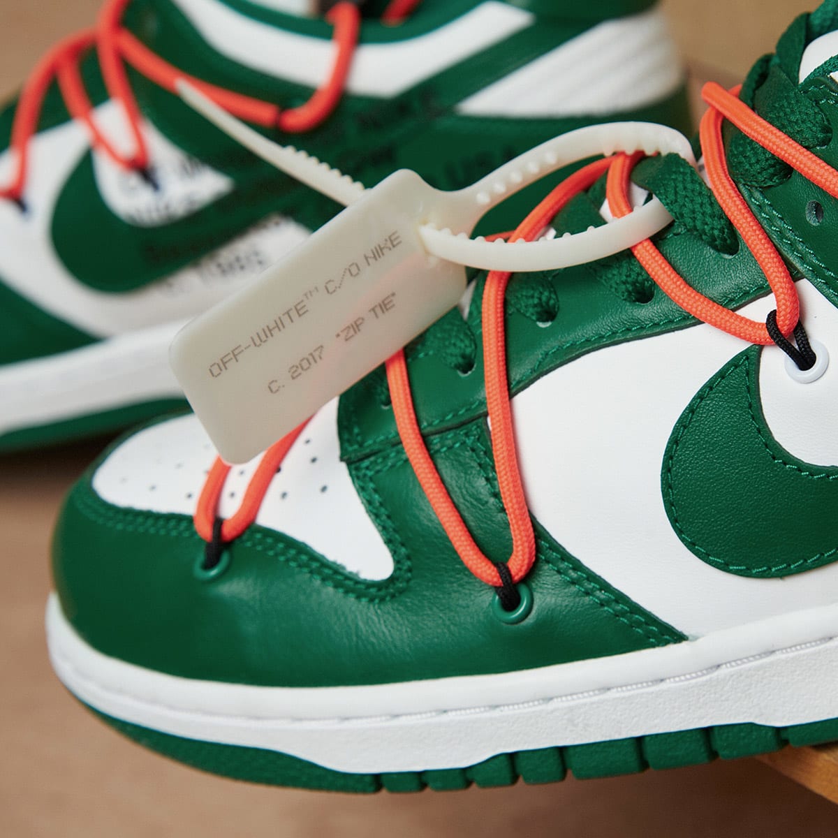 Nike x Off-White Dunk Low (White & Pine Green) | END. Launches