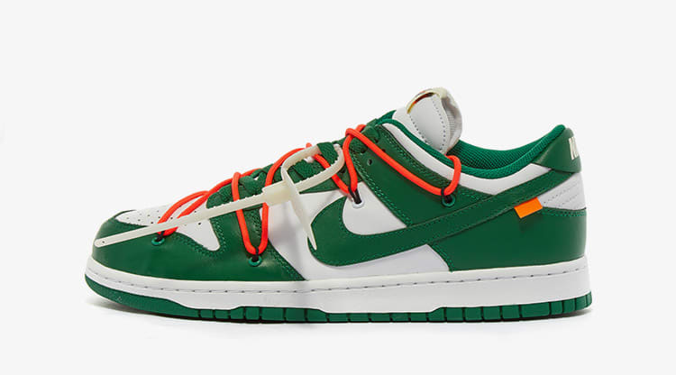 green and white dunks low