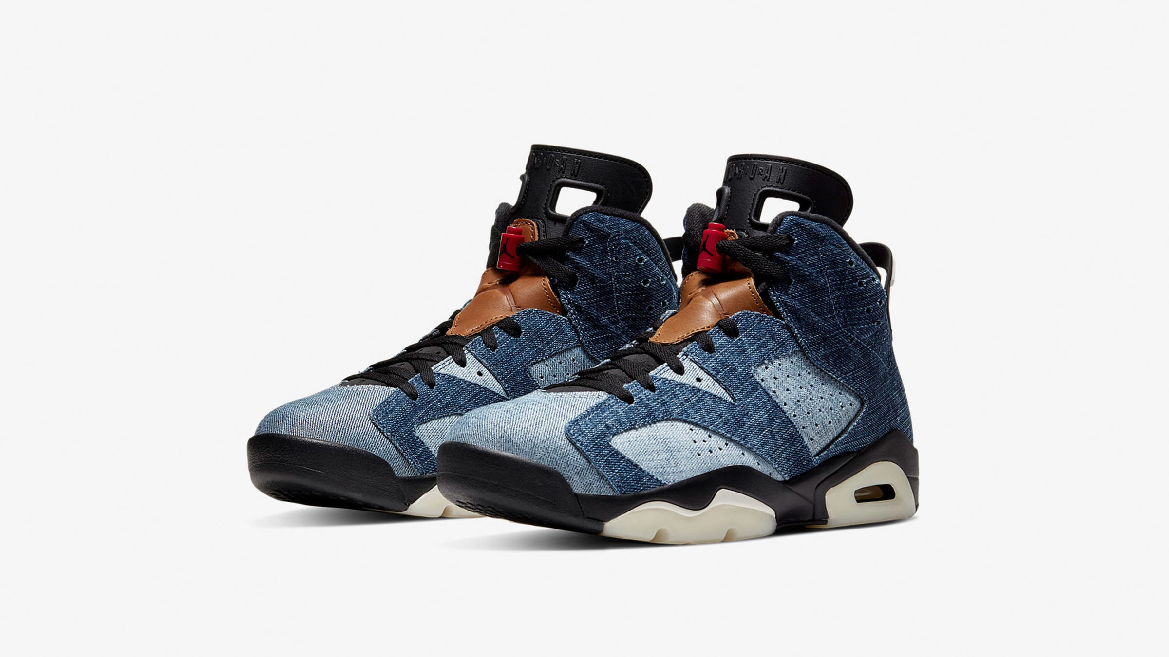 retro 6 washed denim