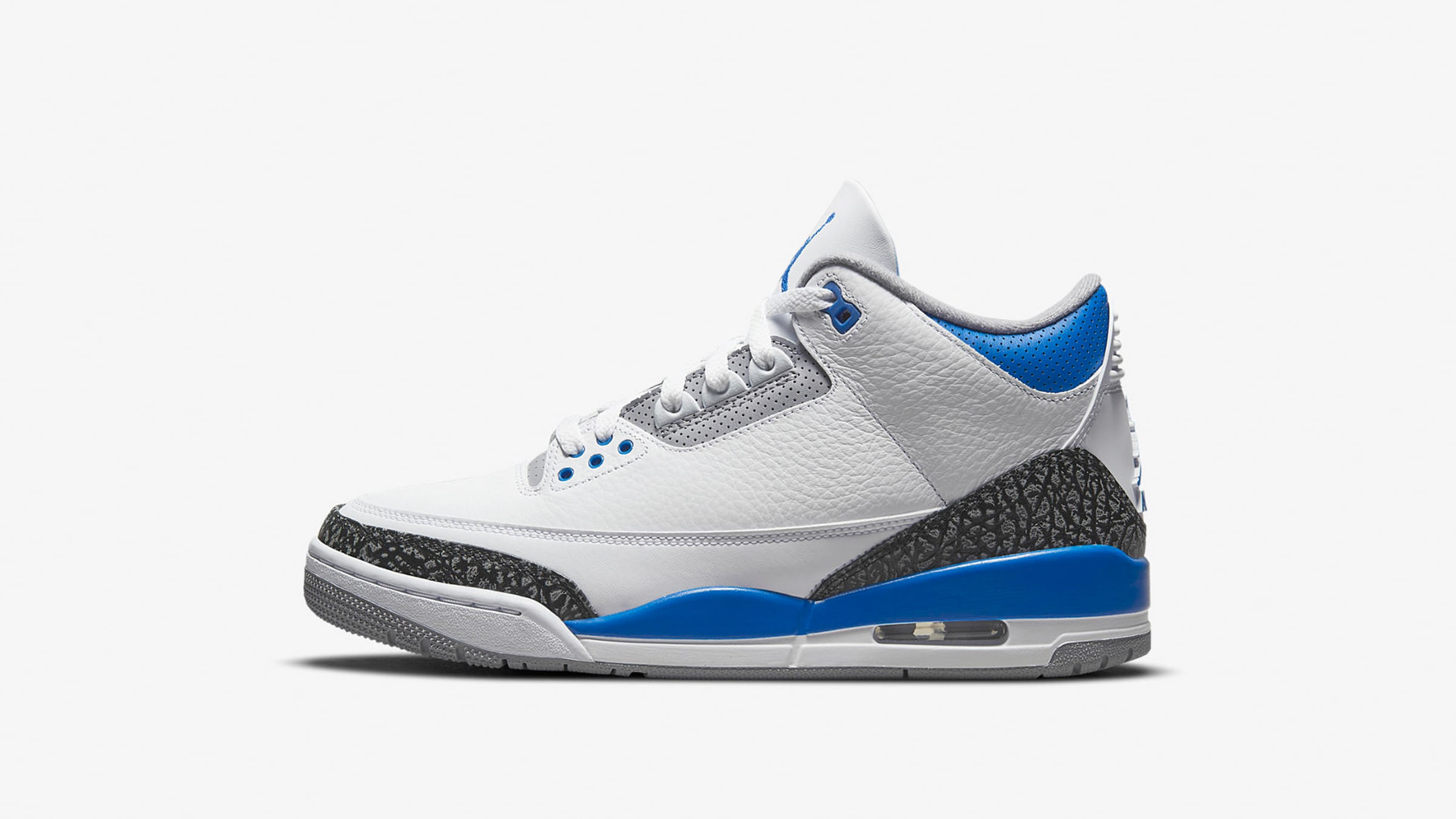 Air Jordan 3 Retro (White & Racer Blue) | END. Launches