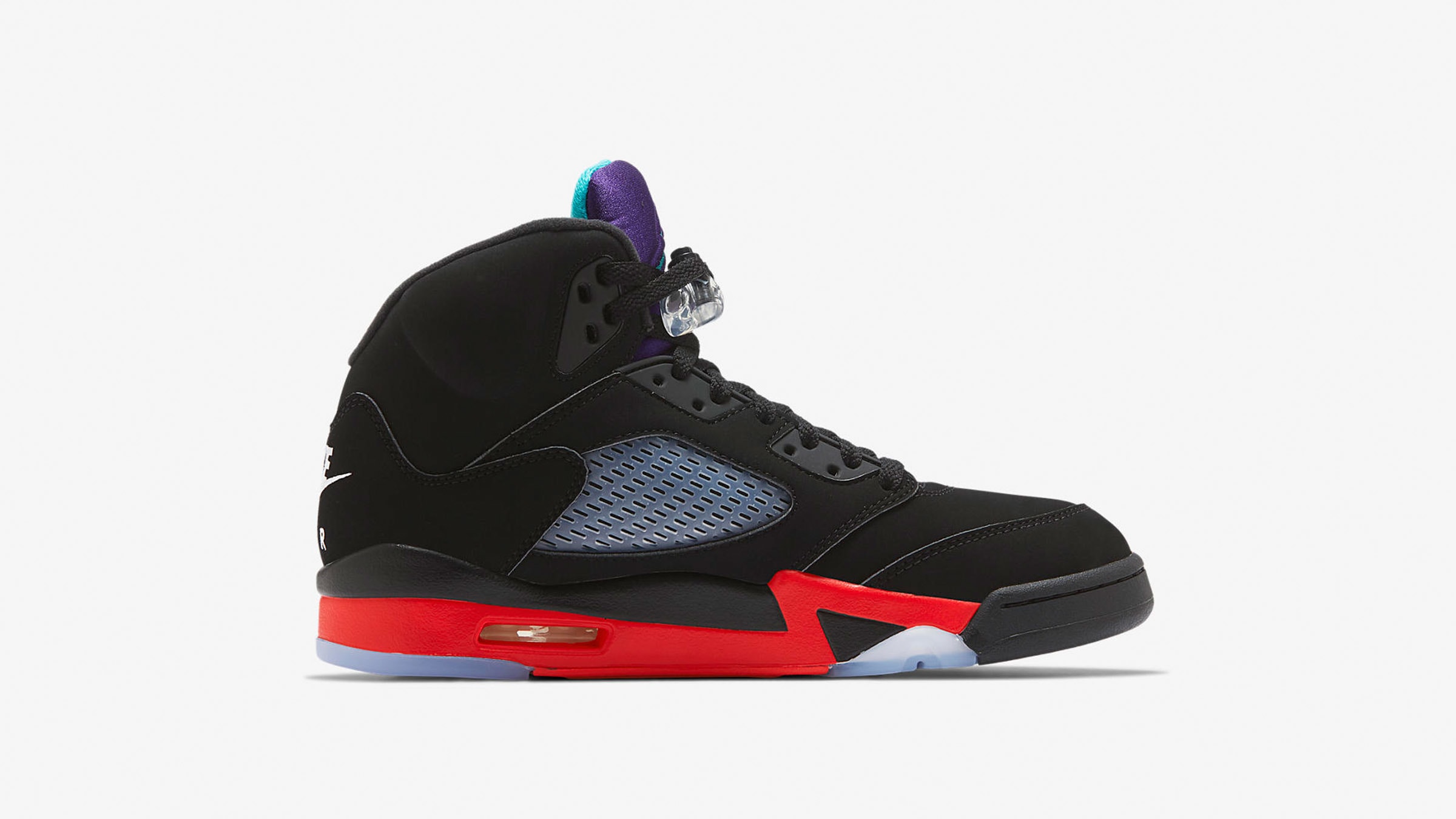 jordan 5 fire red black laces