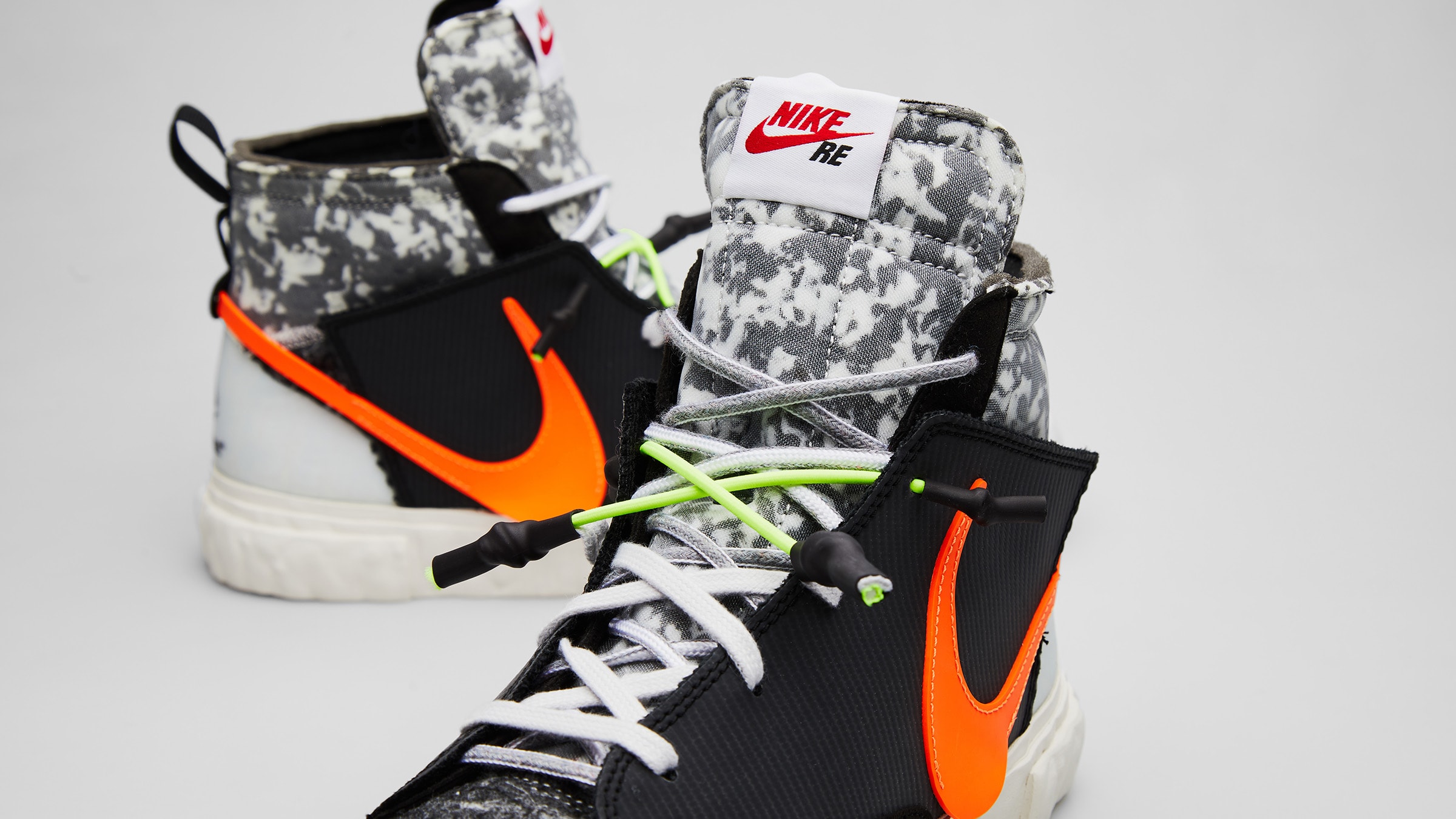 Nike x Readymade Blazer Mid (Black, Total Orange & Volt) | END 