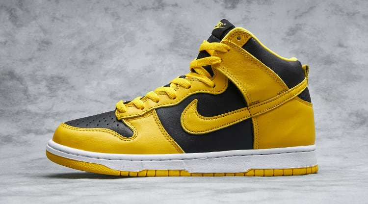 Nike Dunk Hi SP (Black & Varsity Maize) | END. Launches