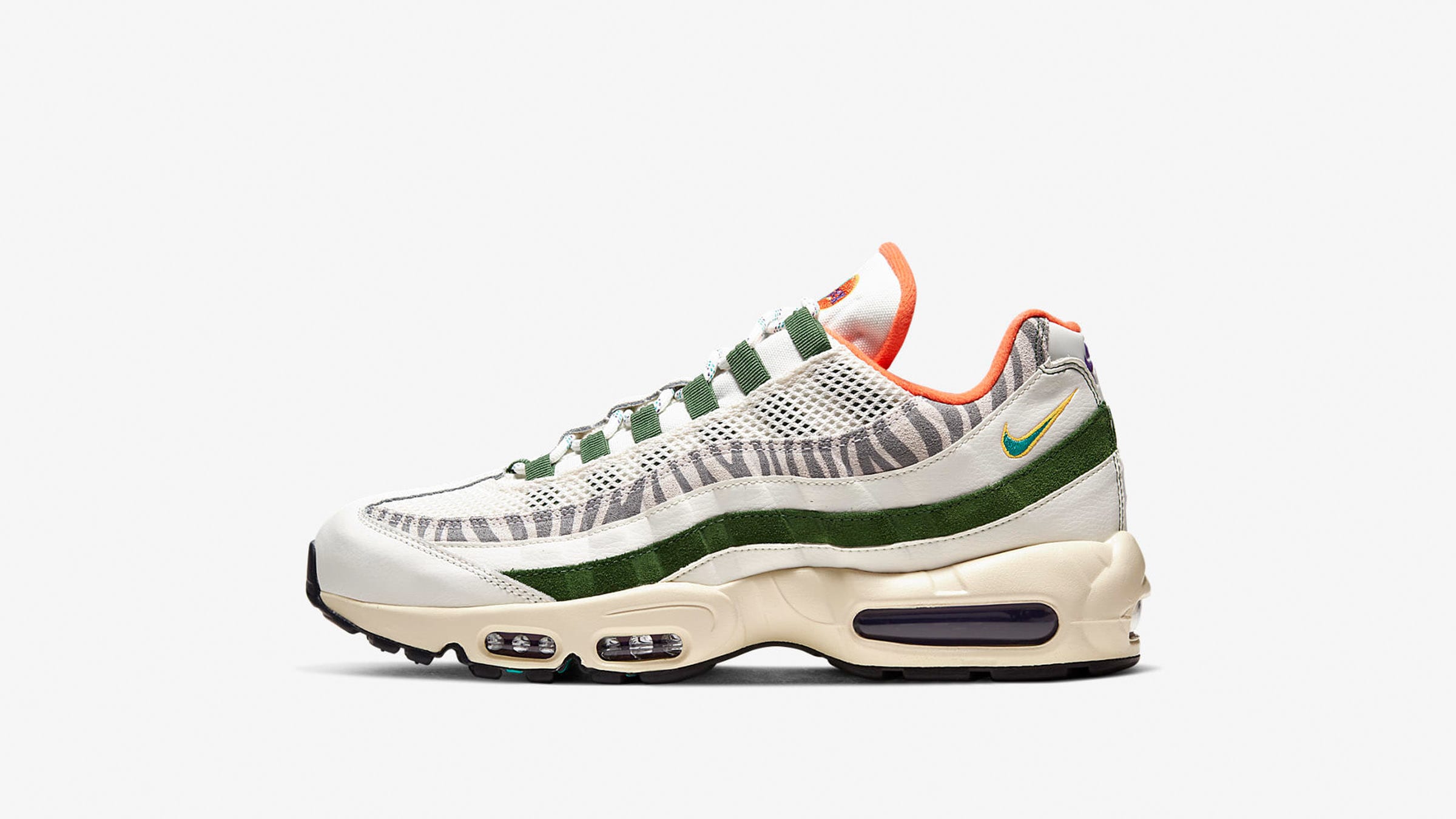 green and white air max 95