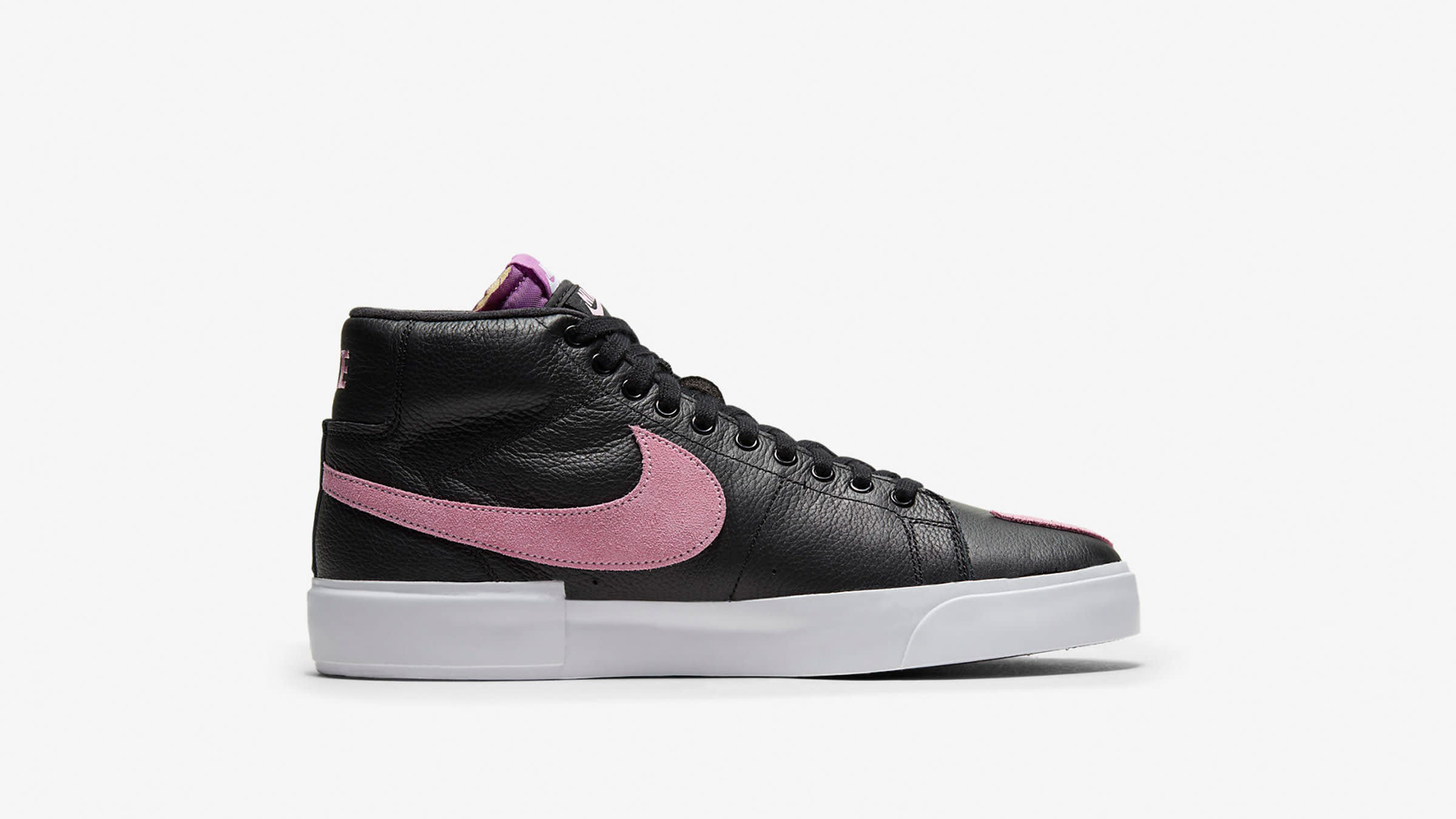 Nike SB Zoom Blazer Mid Edge (Black, Pink & White) | END. Launches
