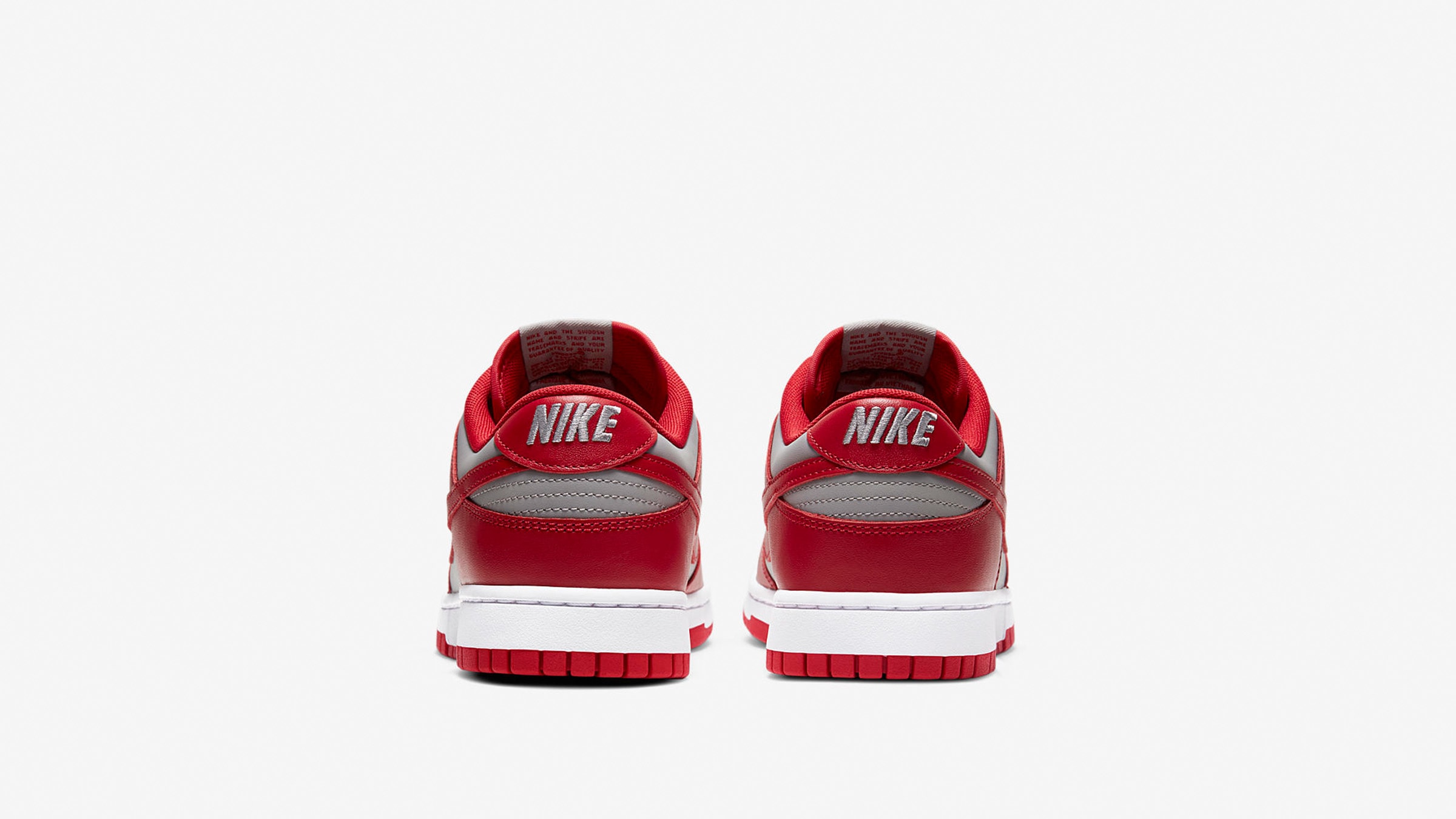 nike dunk grey red white