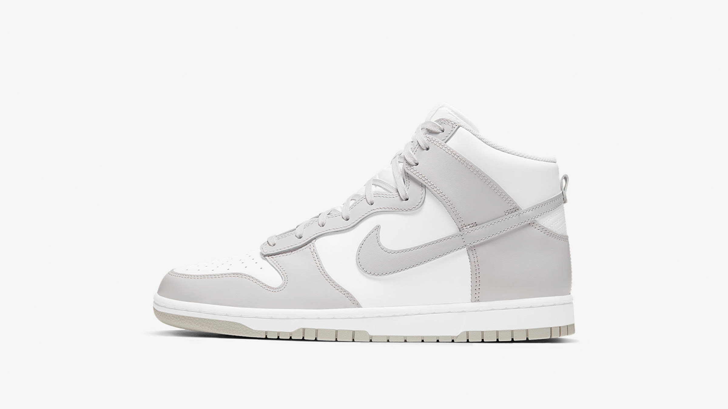 Nike Dunk Hi Retro (White, Vast Grey & White) | END. Launches