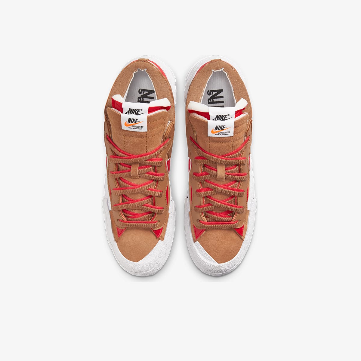Nike x Sacai Blazer Low (British Tan & Red) | END. Launches