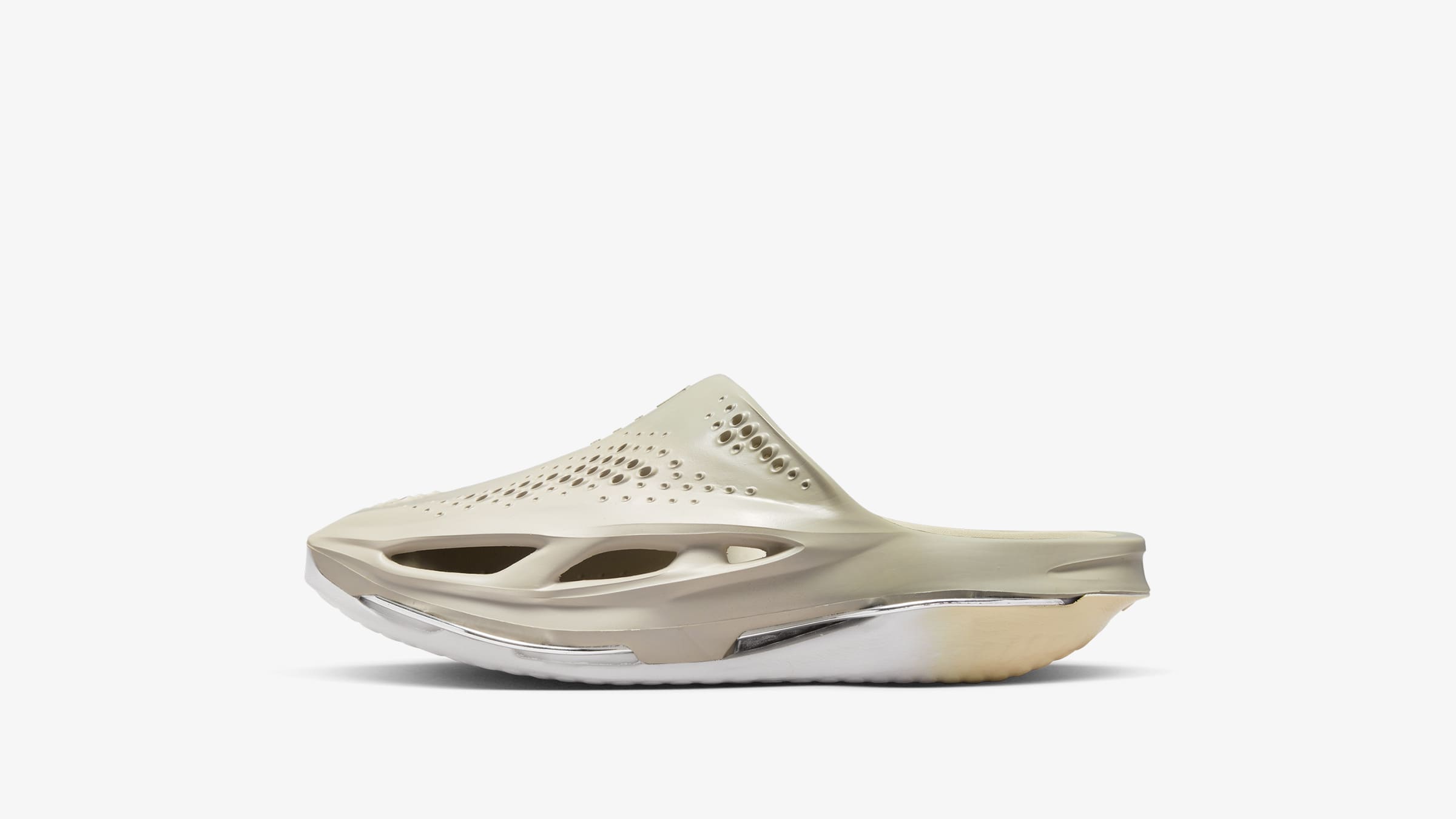Nike x MMW 5 Slide (Light Bone & Chrome) | END. Launches