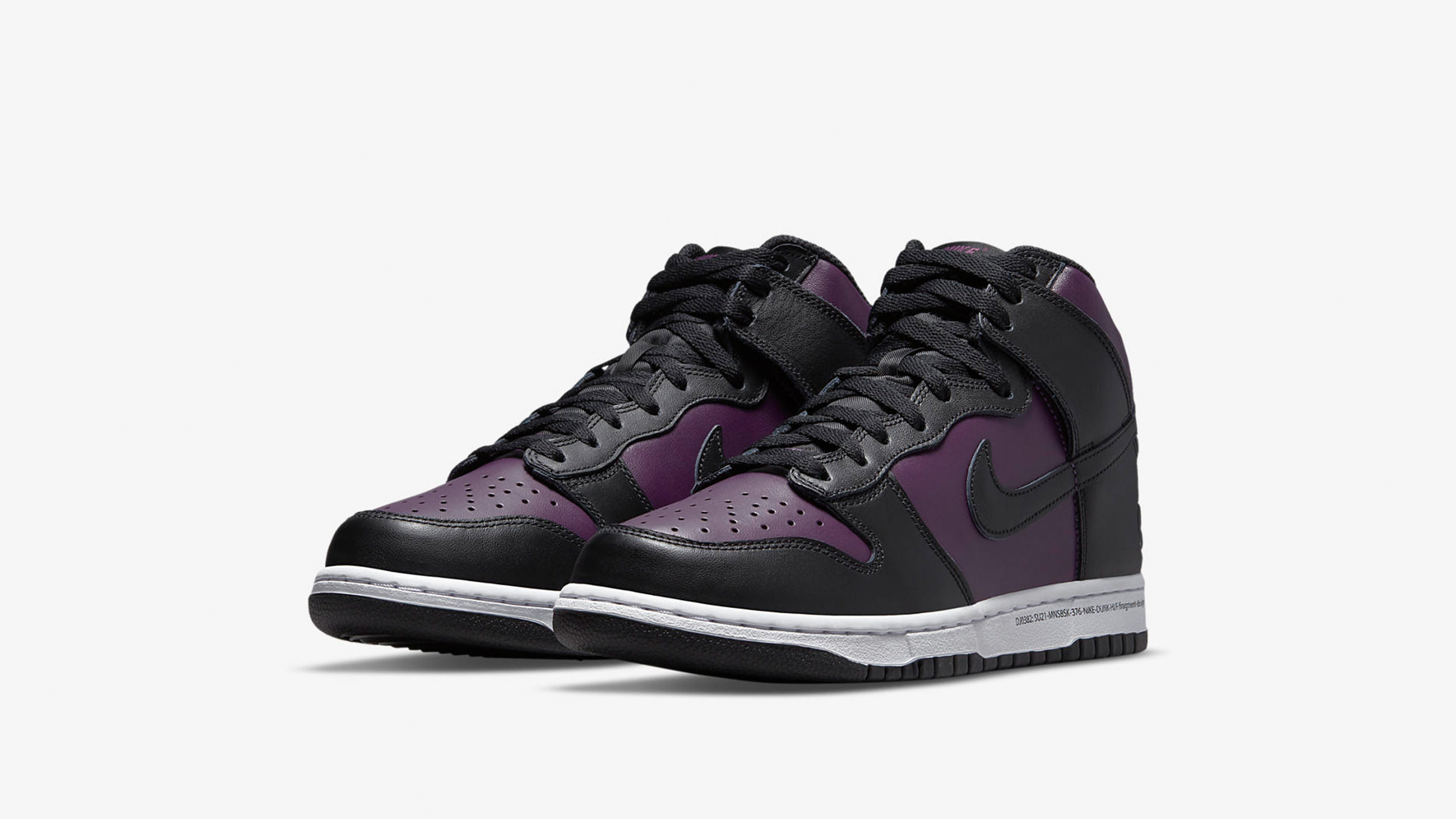 Nike x Fragment Dunk Hi (Wine, Black & White) | END. Launches