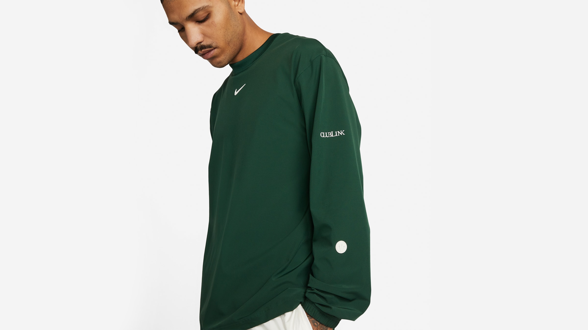 Nike x NOCTA Long Sleeve Woven Crew (Pro Green & Black) | END