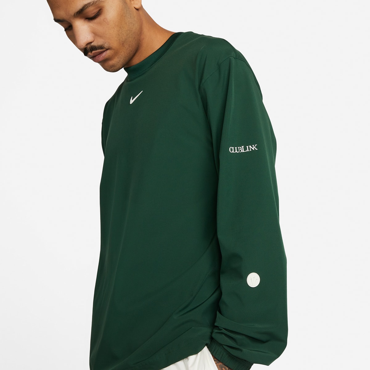 Nike x NOCTA Long Sleeve Woven Crew (Pro Green & Black) | END. Launches