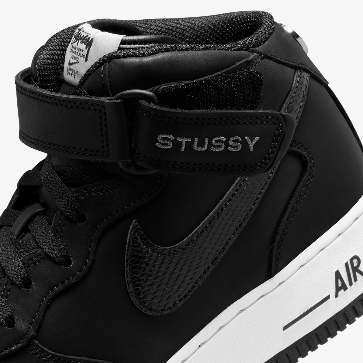 Nike x Stussy Air Force 1 '07 Mid SP (Black) | END. Launches