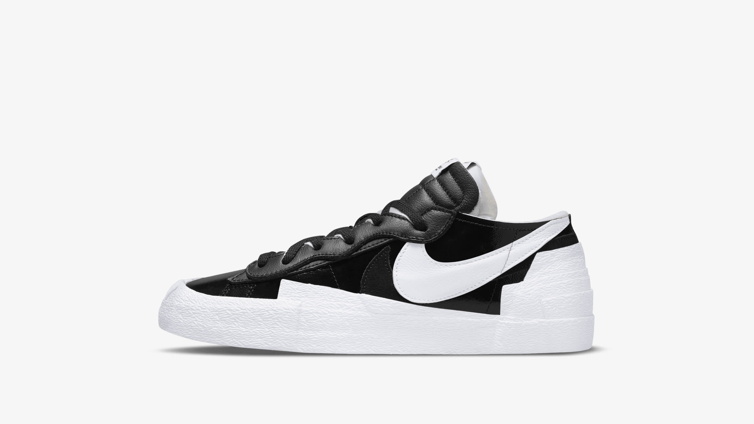 Nike x Sacai Blazer Low (Black & White) | END. Launches