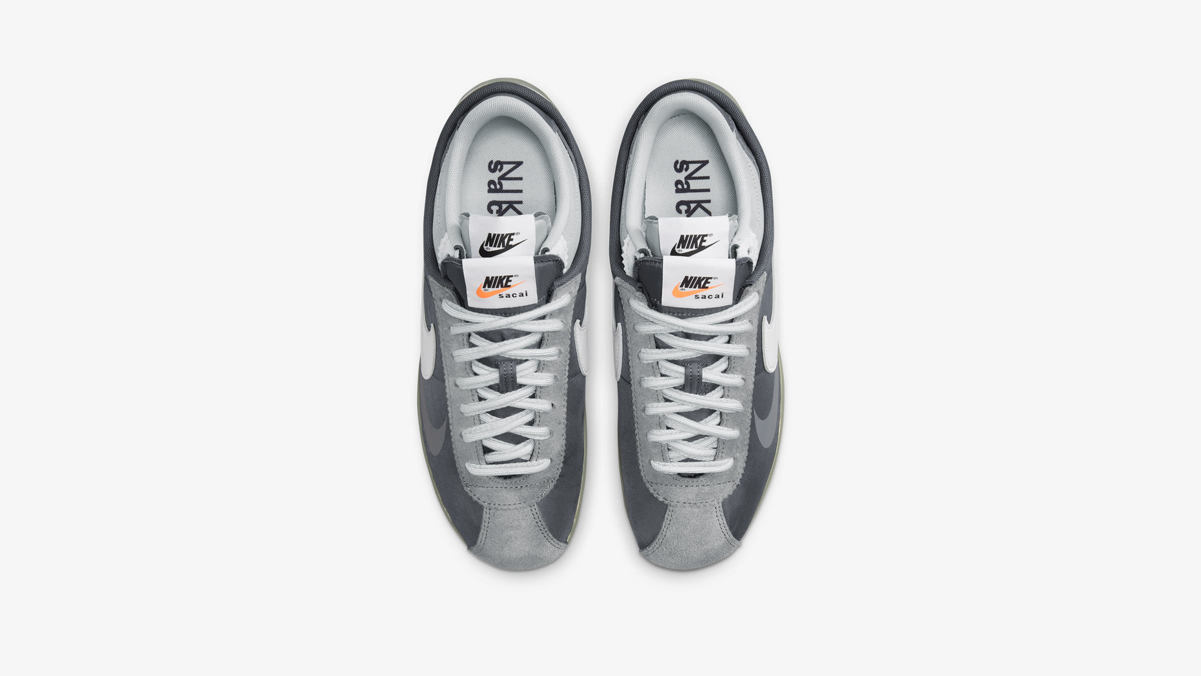 Nike X Sacai Zoom Cortez Sp (Iron Grey, White & Light Cream) | END 