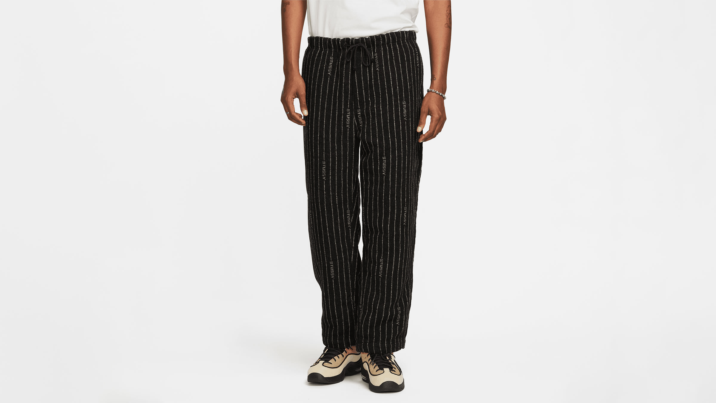Nike x Stussy Stripe Wool Pant (Antique Black) | END. Launches