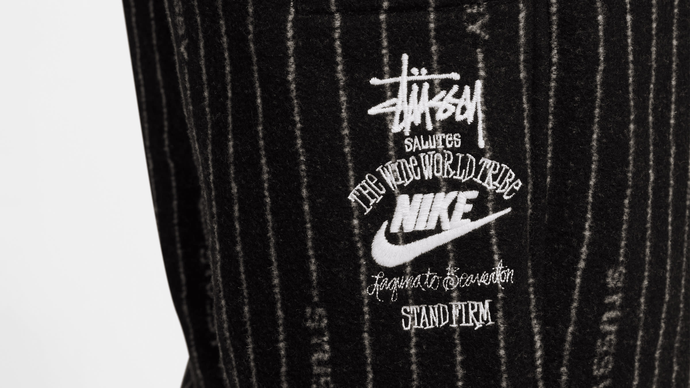 Nike x Stussy Stripe Wool Pant (Antique Black) | END. Launches