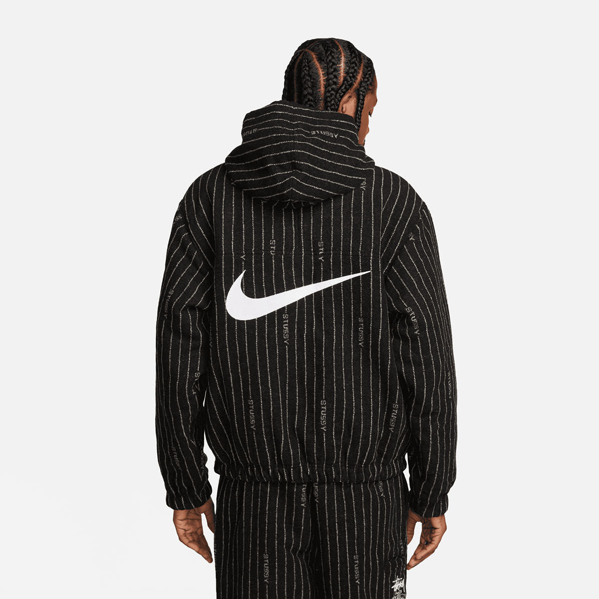 Nike x Stussy Stripe Wool Jacket (Antique Black) | END. Launches