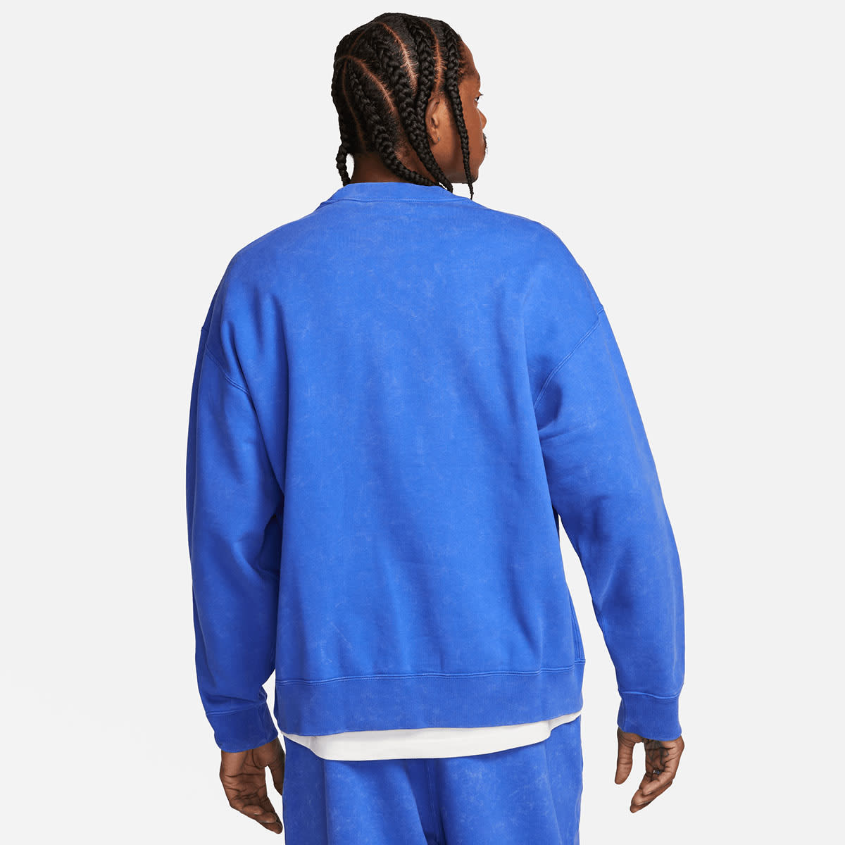 Nike x Stussy Acid Wash Crew Sweat (Game Royal & Black) | END