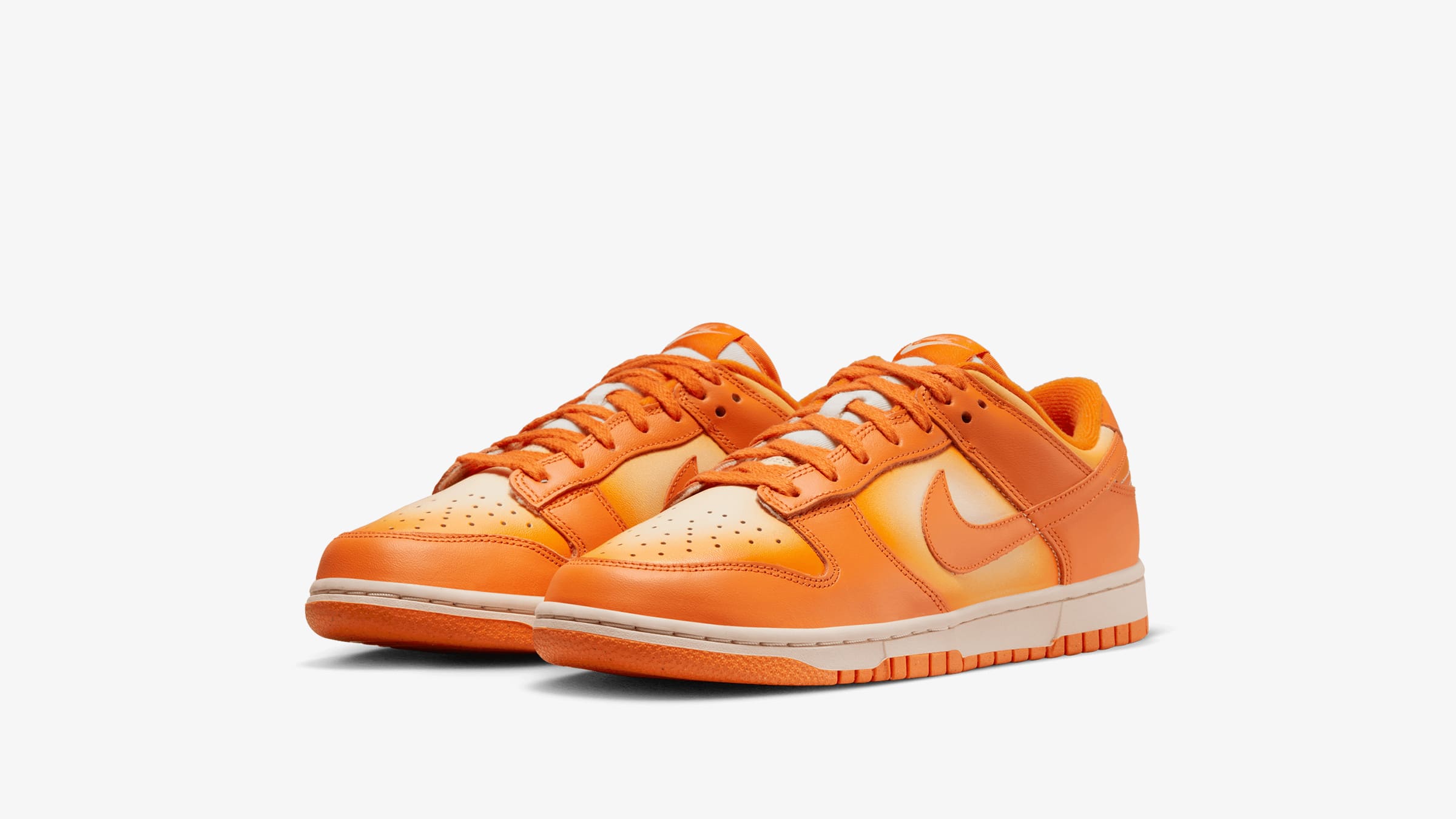 nike dunk low orange white