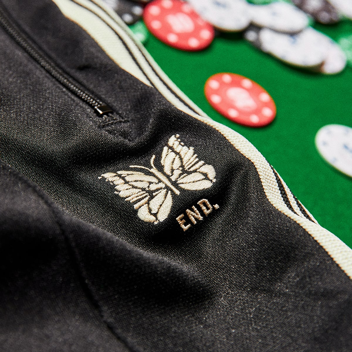 END. x Needles 'Blackjack' Pant (Black & Pearl) | END. Launches