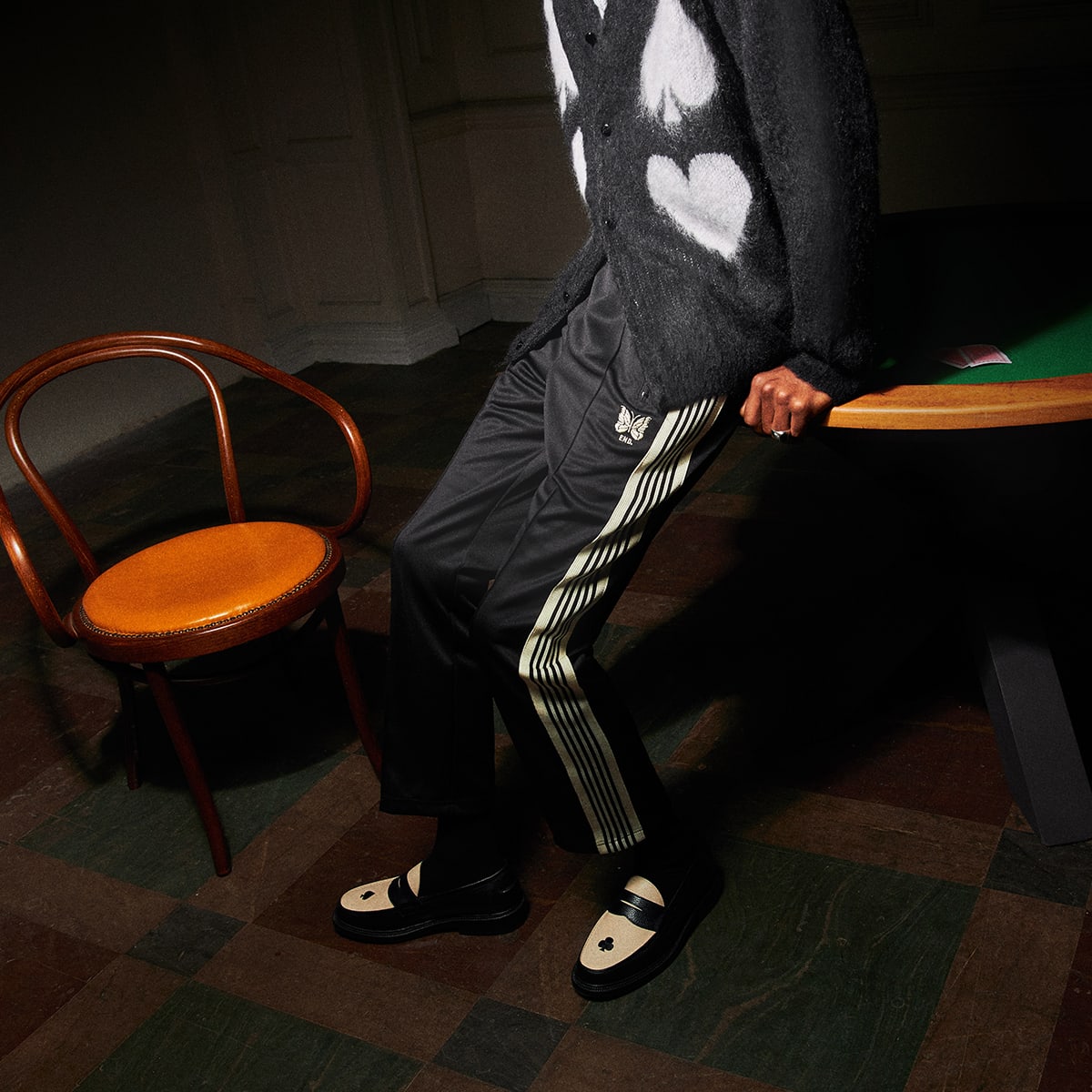 END. x Needles 'Blackjack' Pant (Black & Pearl) | END. Launches