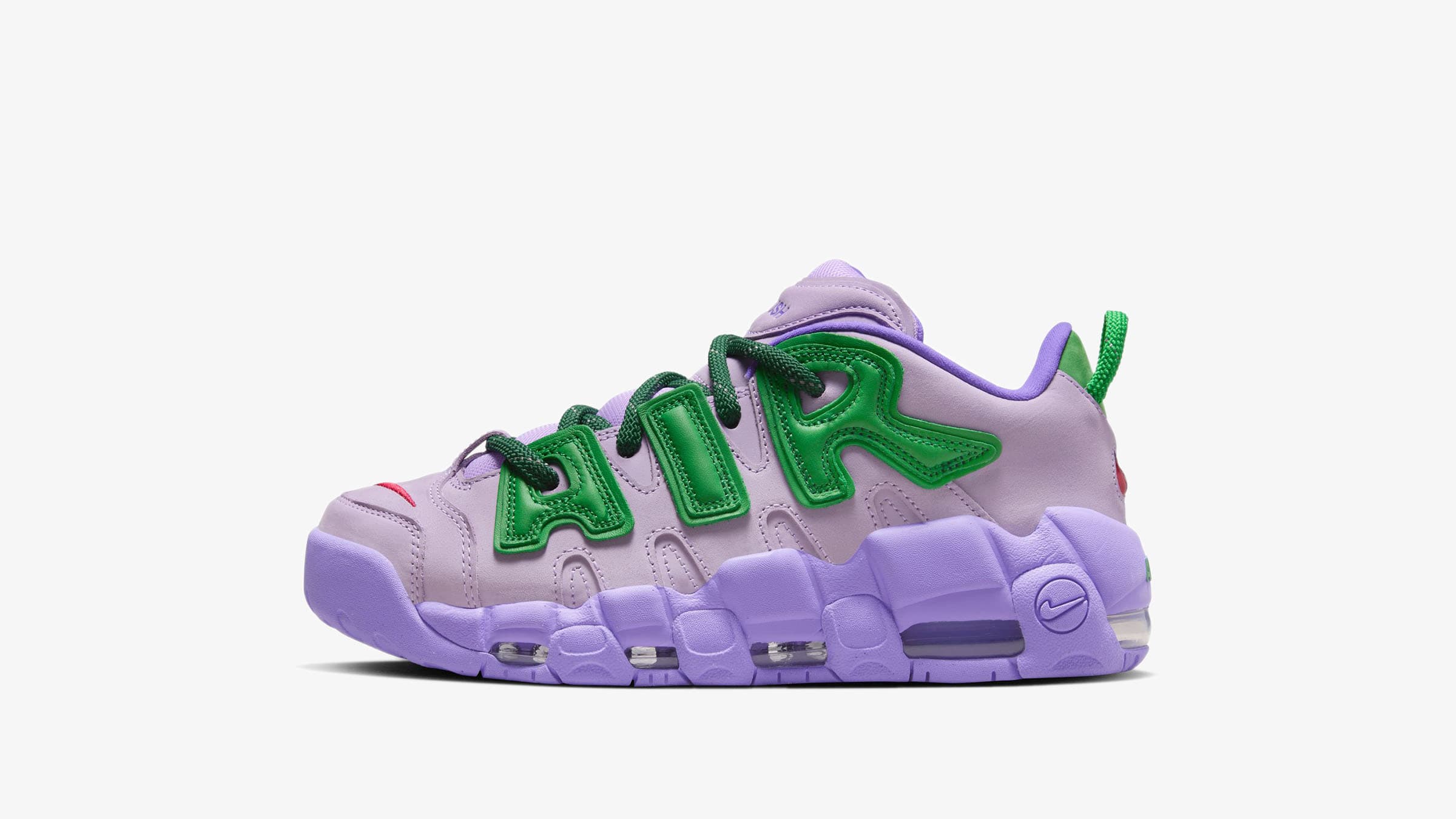 Nike x Ambush Air More Uptempo Low SP (Lilac, Green & Red) | END