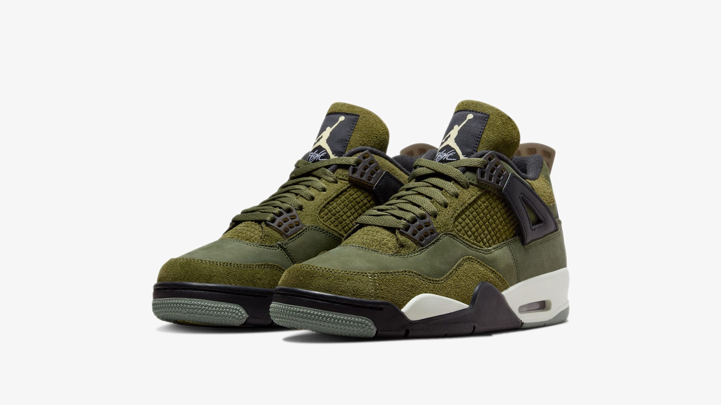 Air Jordan 4 Retro SE Craft (Medium Olive & Pale Vanilla) | END