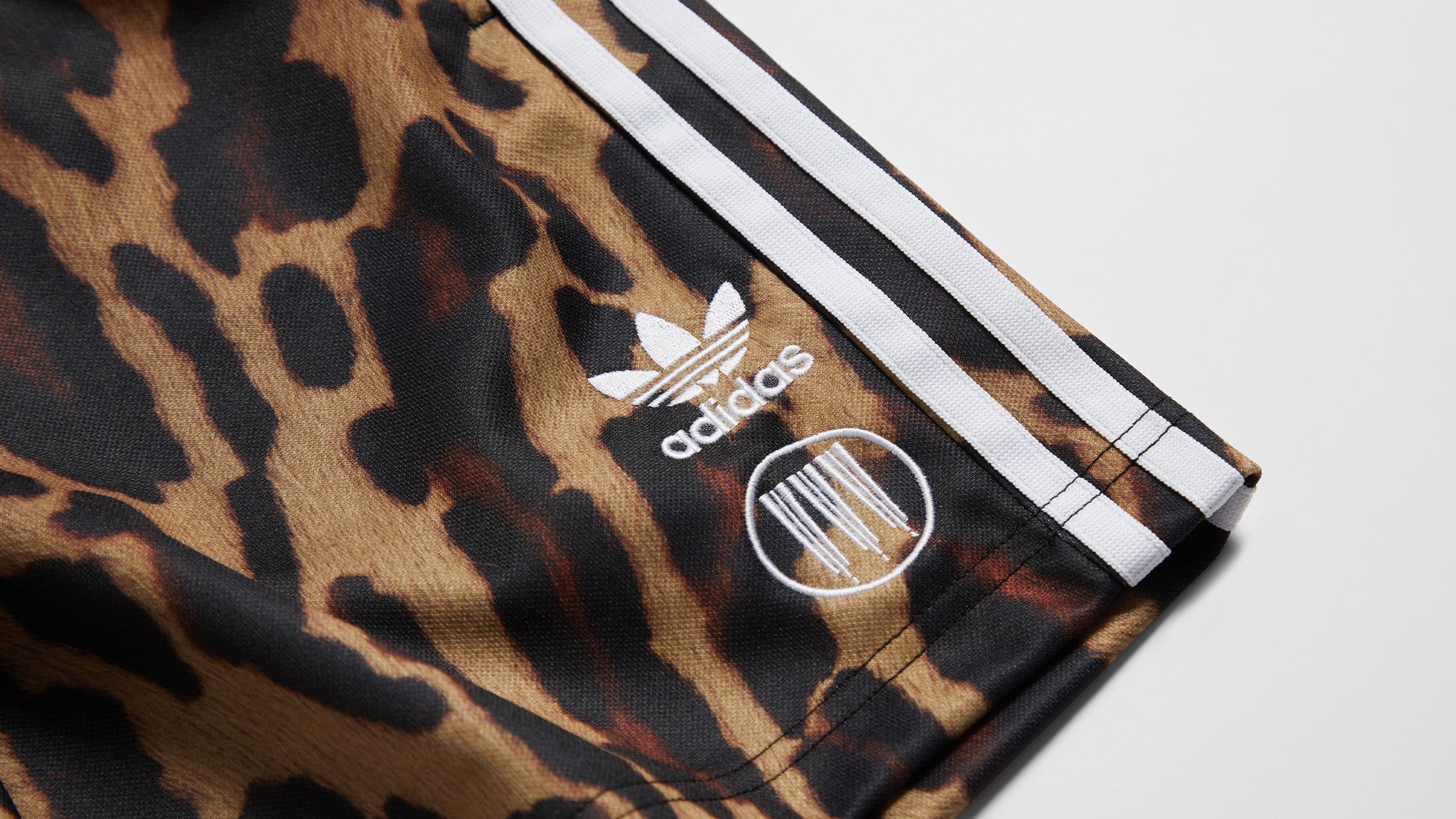 END. x Adidas x Neighborhood Team Shorts (Leopard & Black) | END