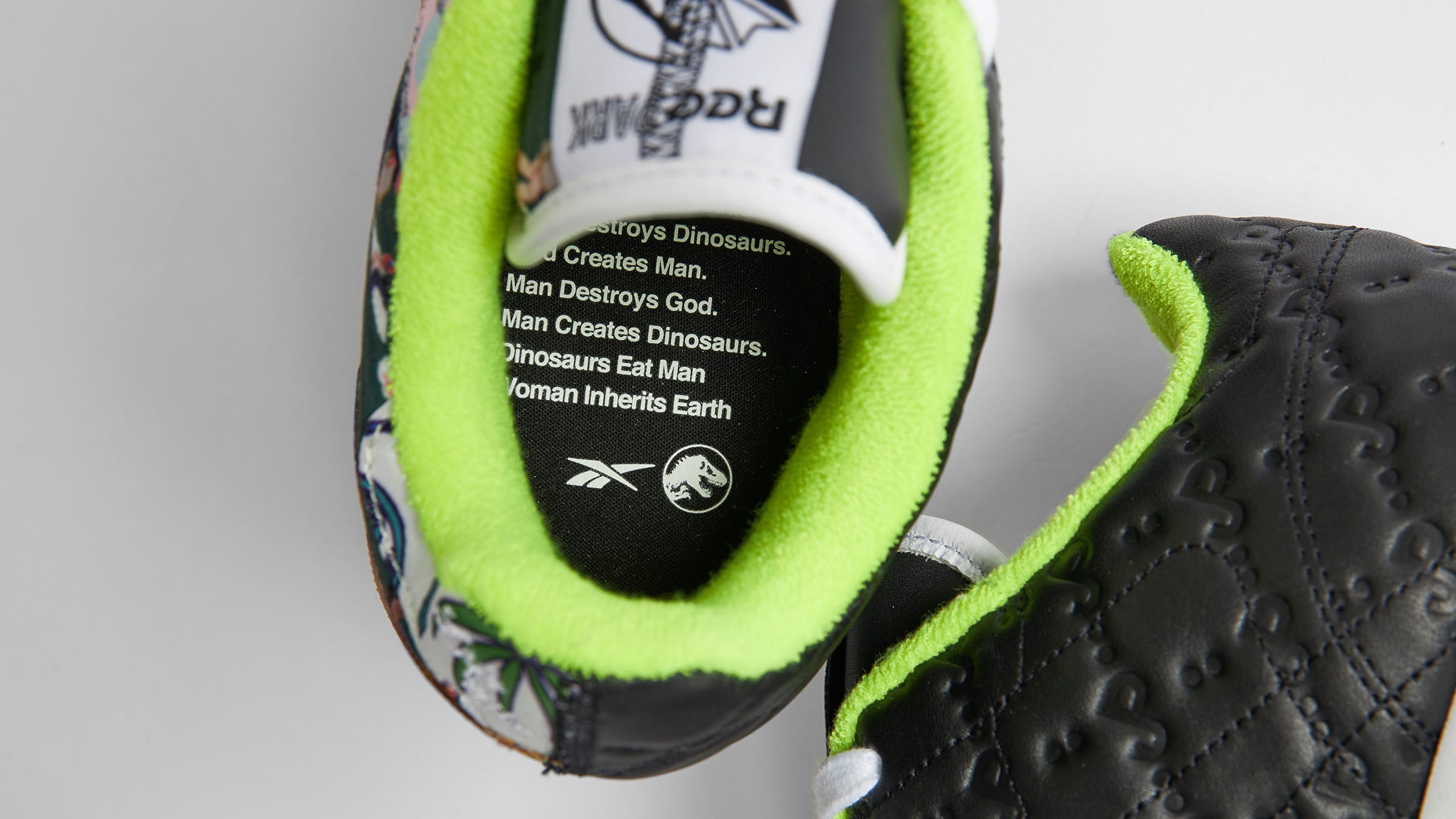 Reebok x Jurassic Park Classic Leather (Black, White \u0026 Acid Yellow) | END.  Launches