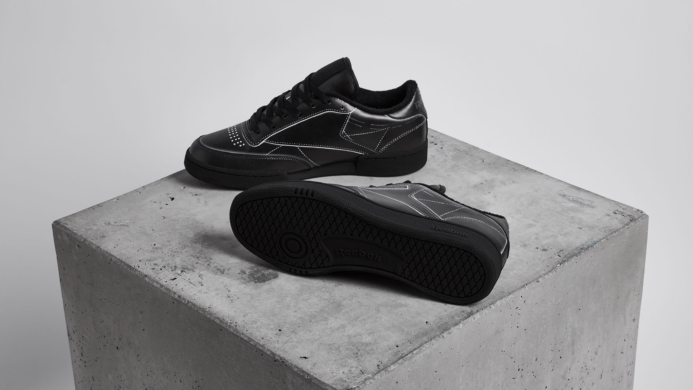 Reebok X Maison Margiela Project 0 Club C Trompe L Oeil Black End Launches