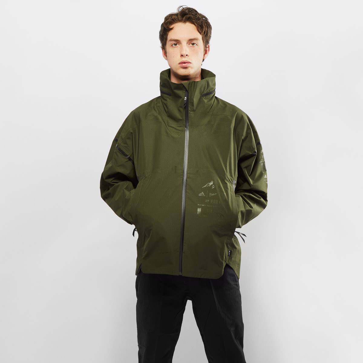 Adidas Parley Myshelter Rain Jacket (Night Cargo) | END. Launches